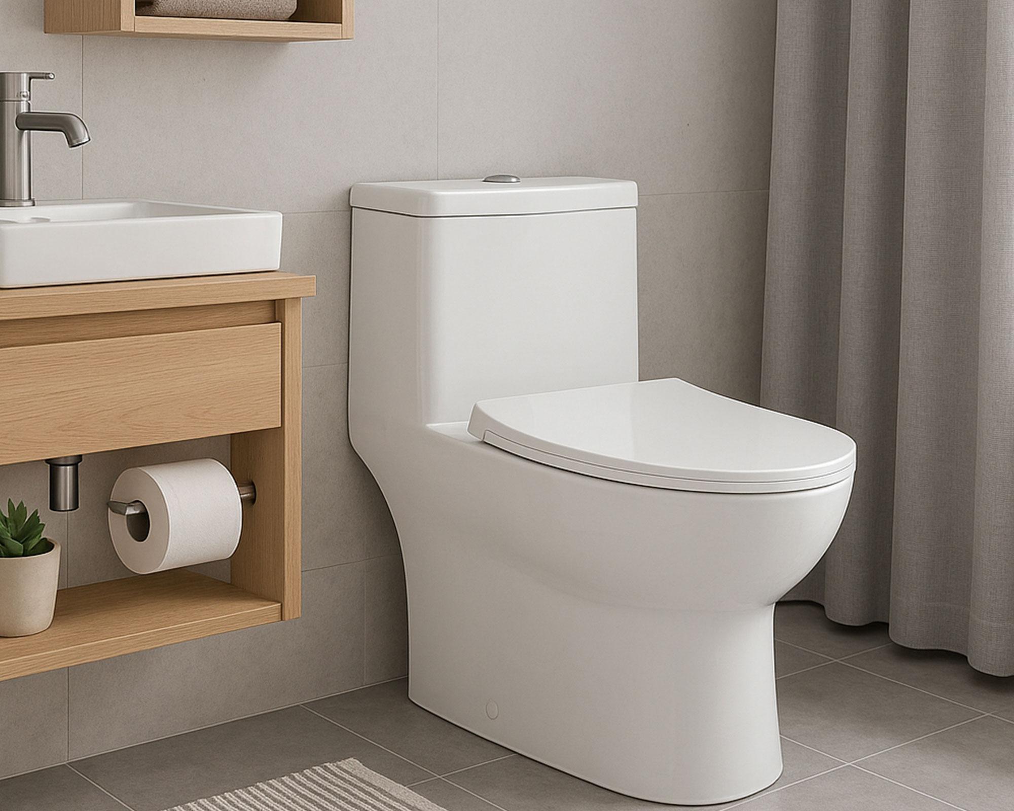 WC one piece piso 30.5 cm Nostro blanco-2