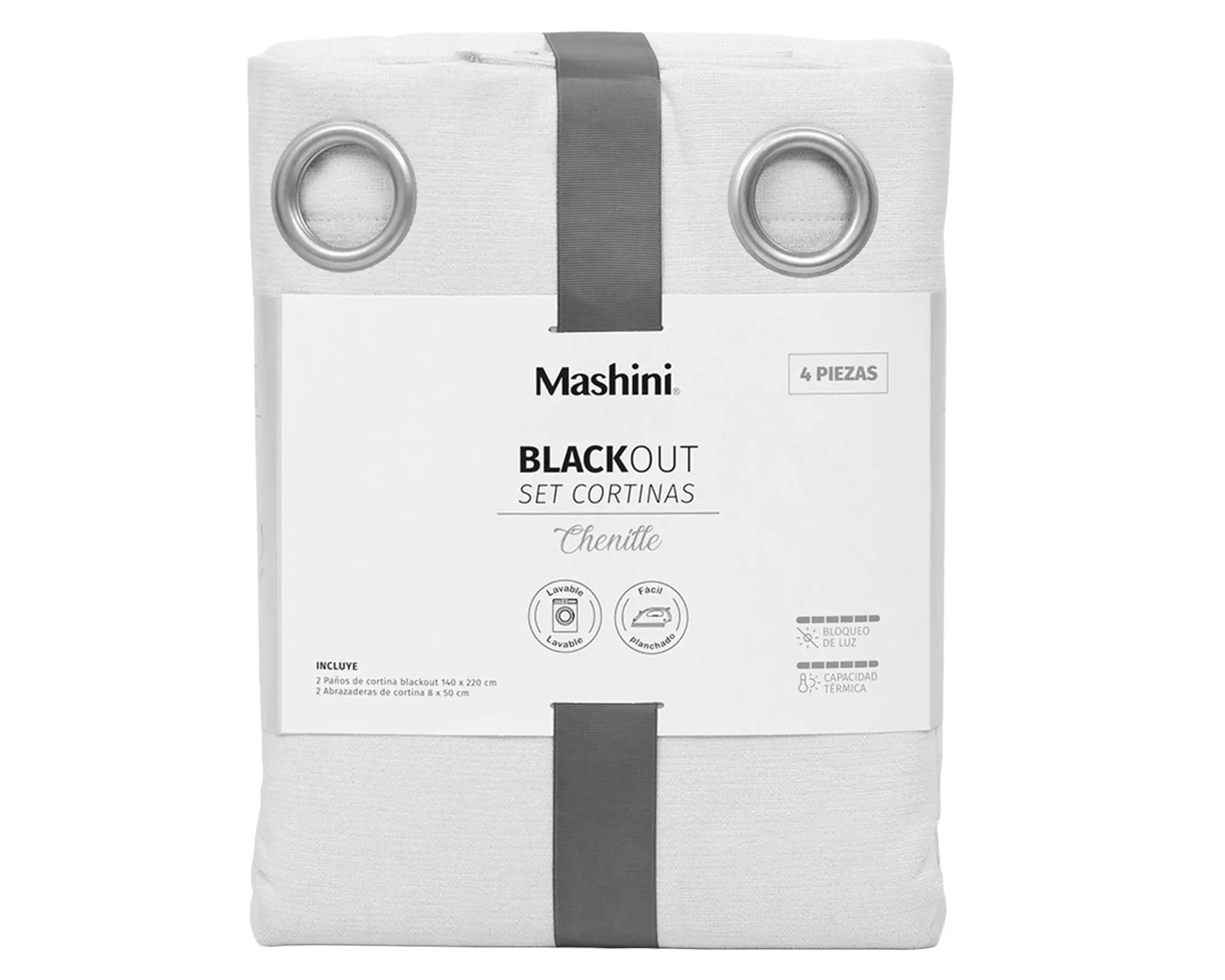 Cortina blackout Chenill 140x220 cm crudo-2