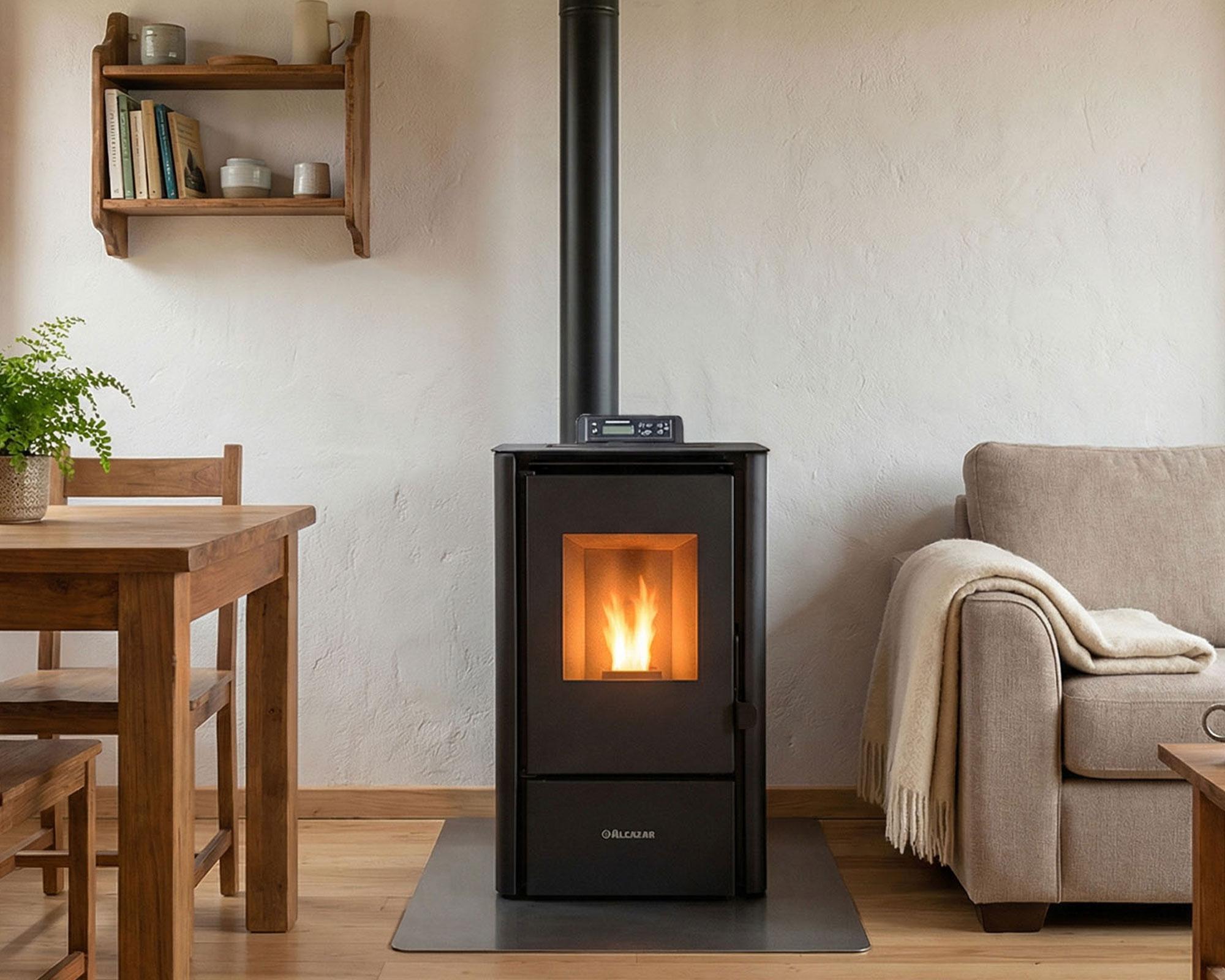 Estufa a pellet Yelcho 7.2 kW gris oscuro-3