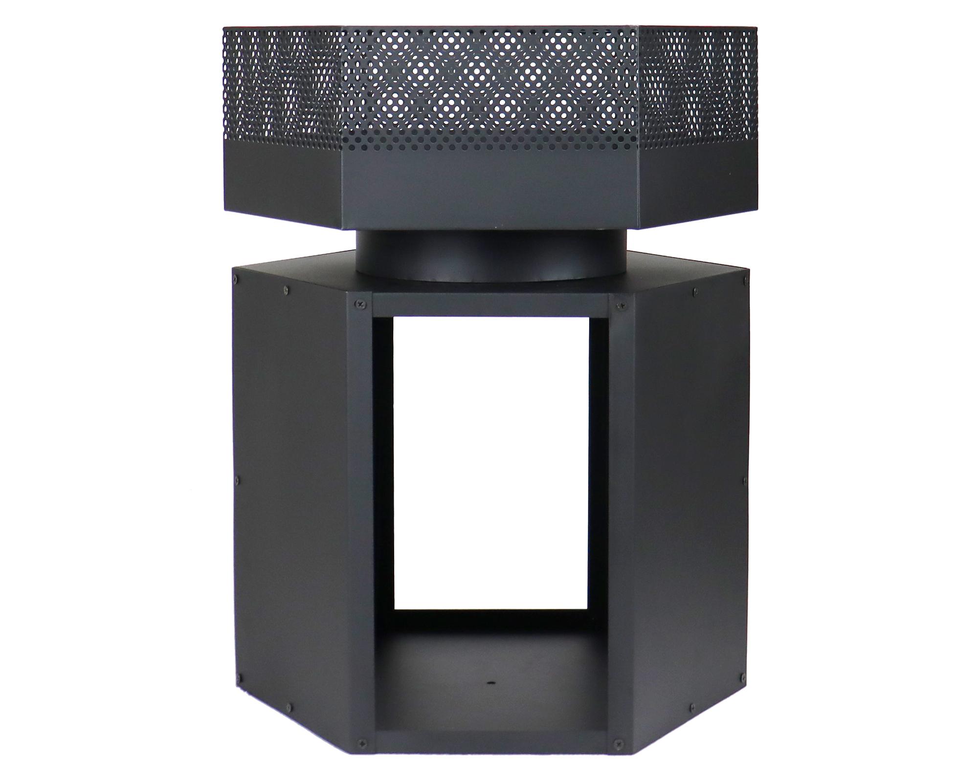 Brasero Mist 1 quemador negro mate-1