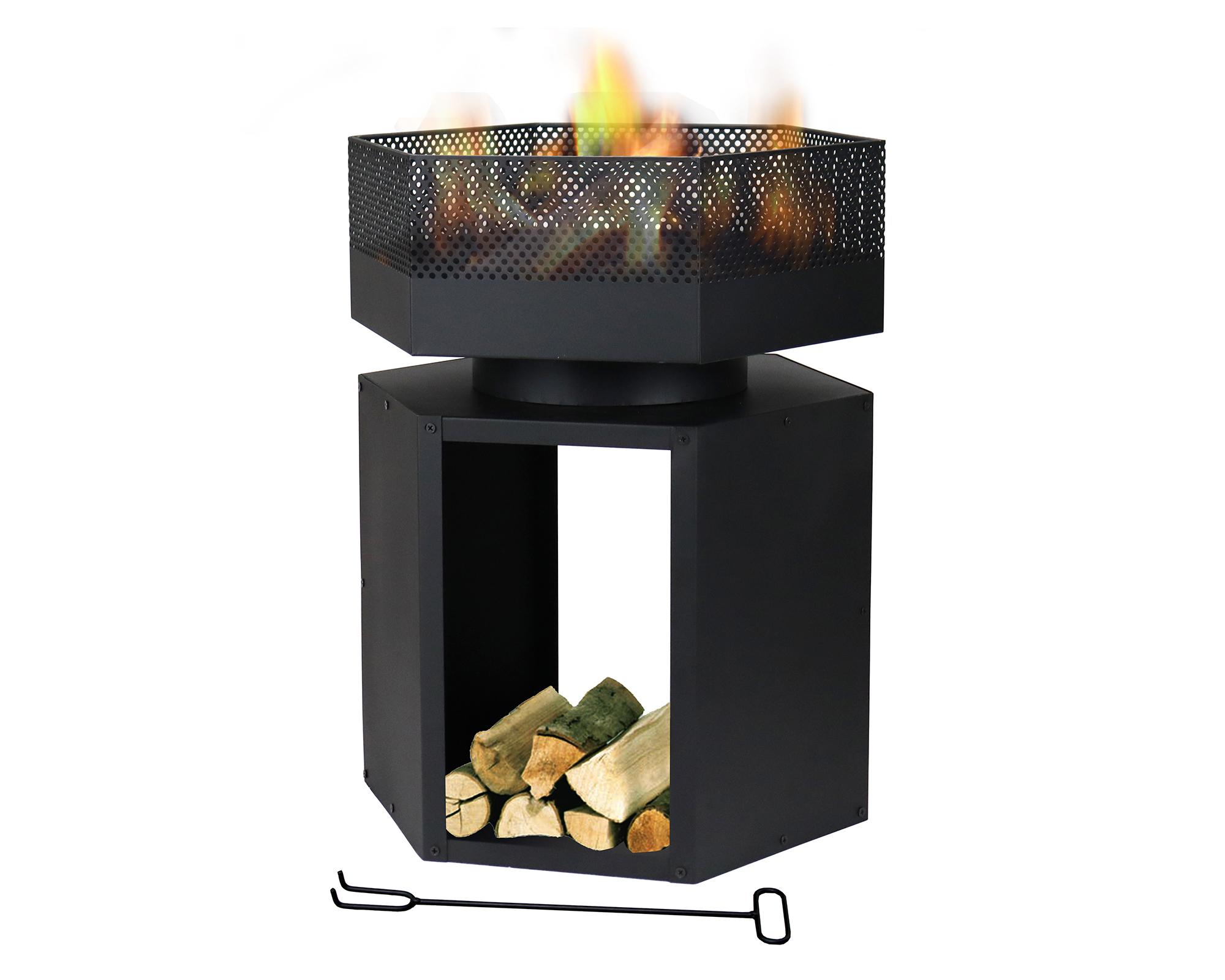 Brasero Mist 1 quemador negro mate-3