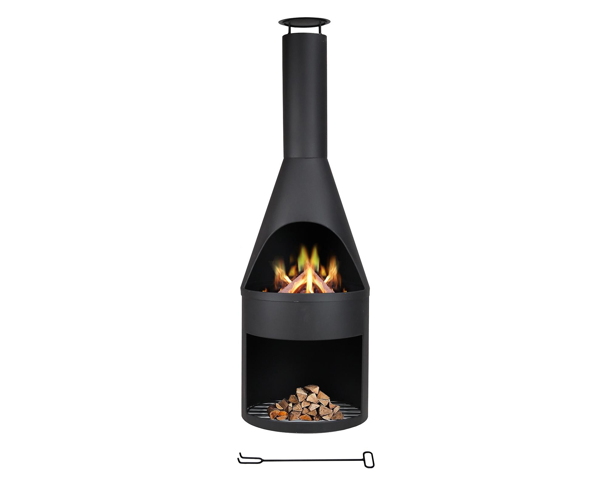 Brasero Thunder 1 quemador negro mate.-3