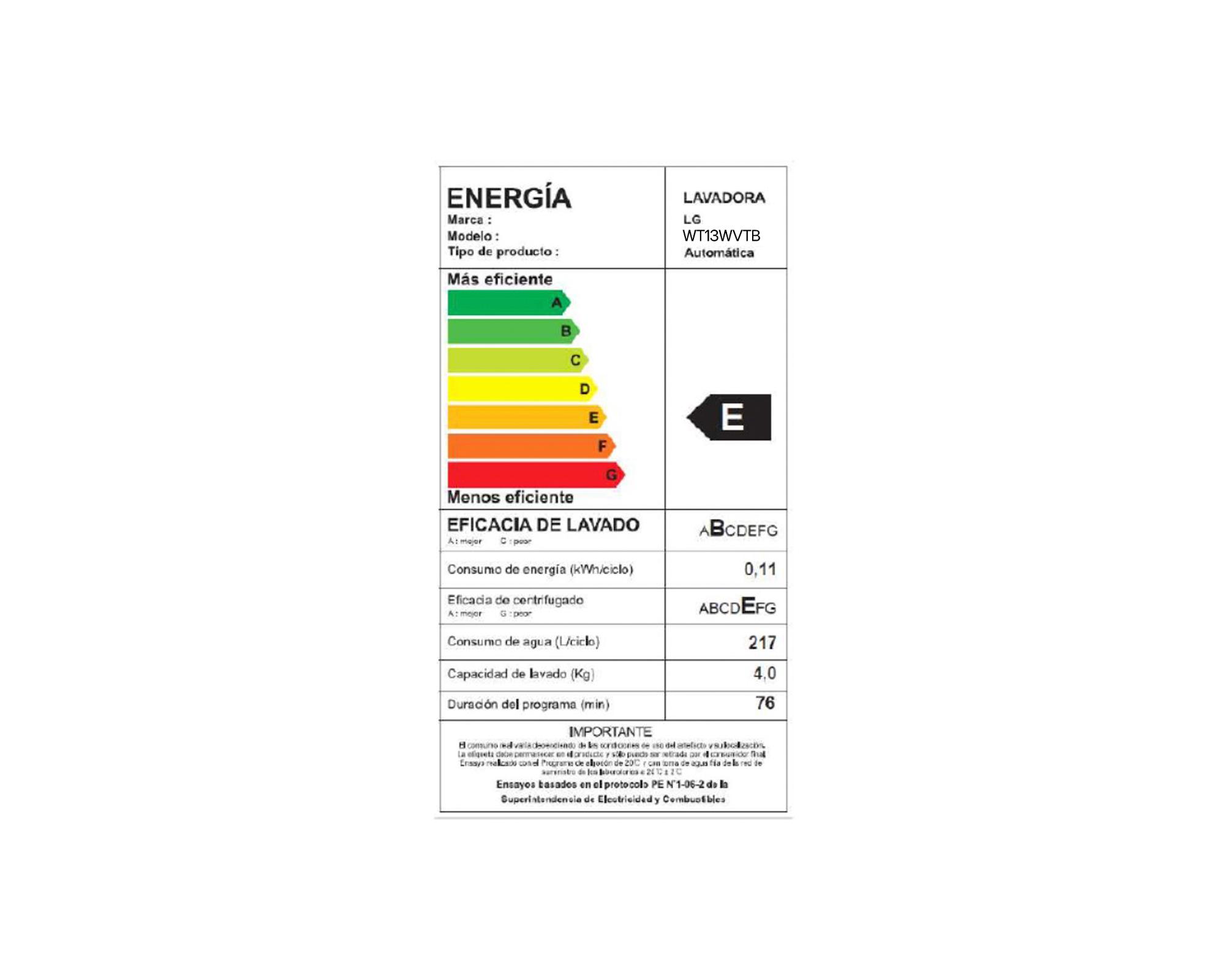 Lavadora carga superior 13 kg WT13WVTB-4
