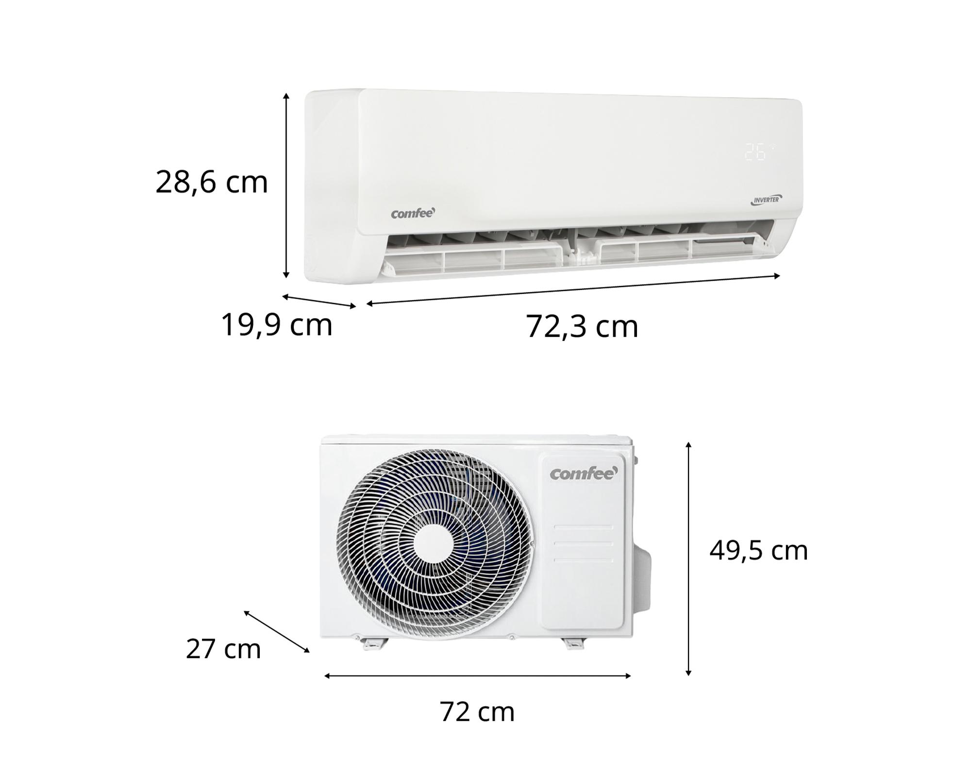 Aire acondicionado split inverter Comfee 740/2200W 9000 BTU-3