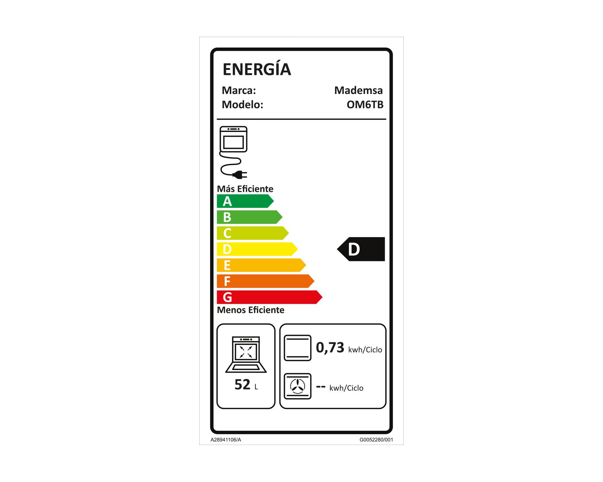 Horno empotrable OM6TB 2050W-6