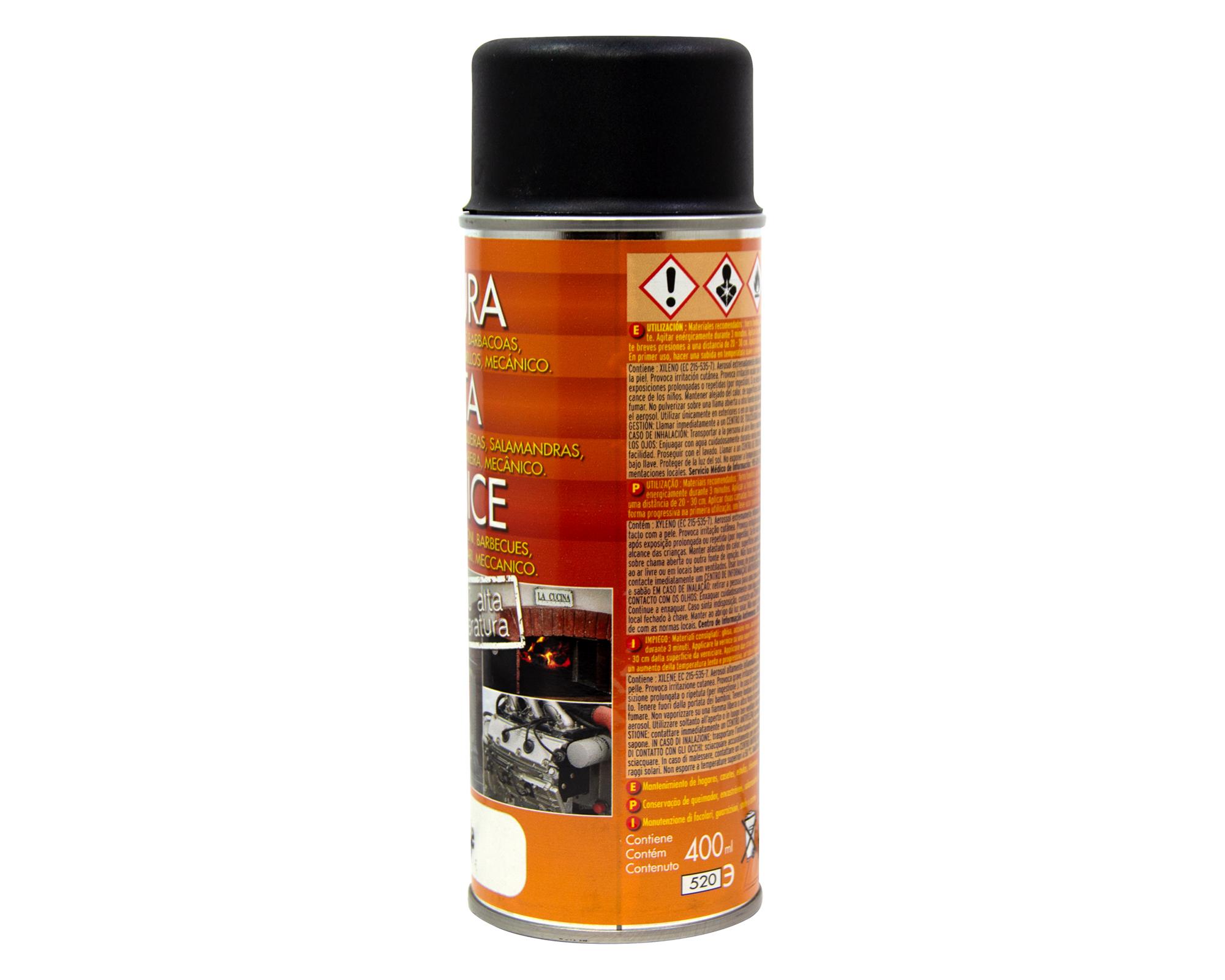 Pintura térmica 900° negro 400 ml-2