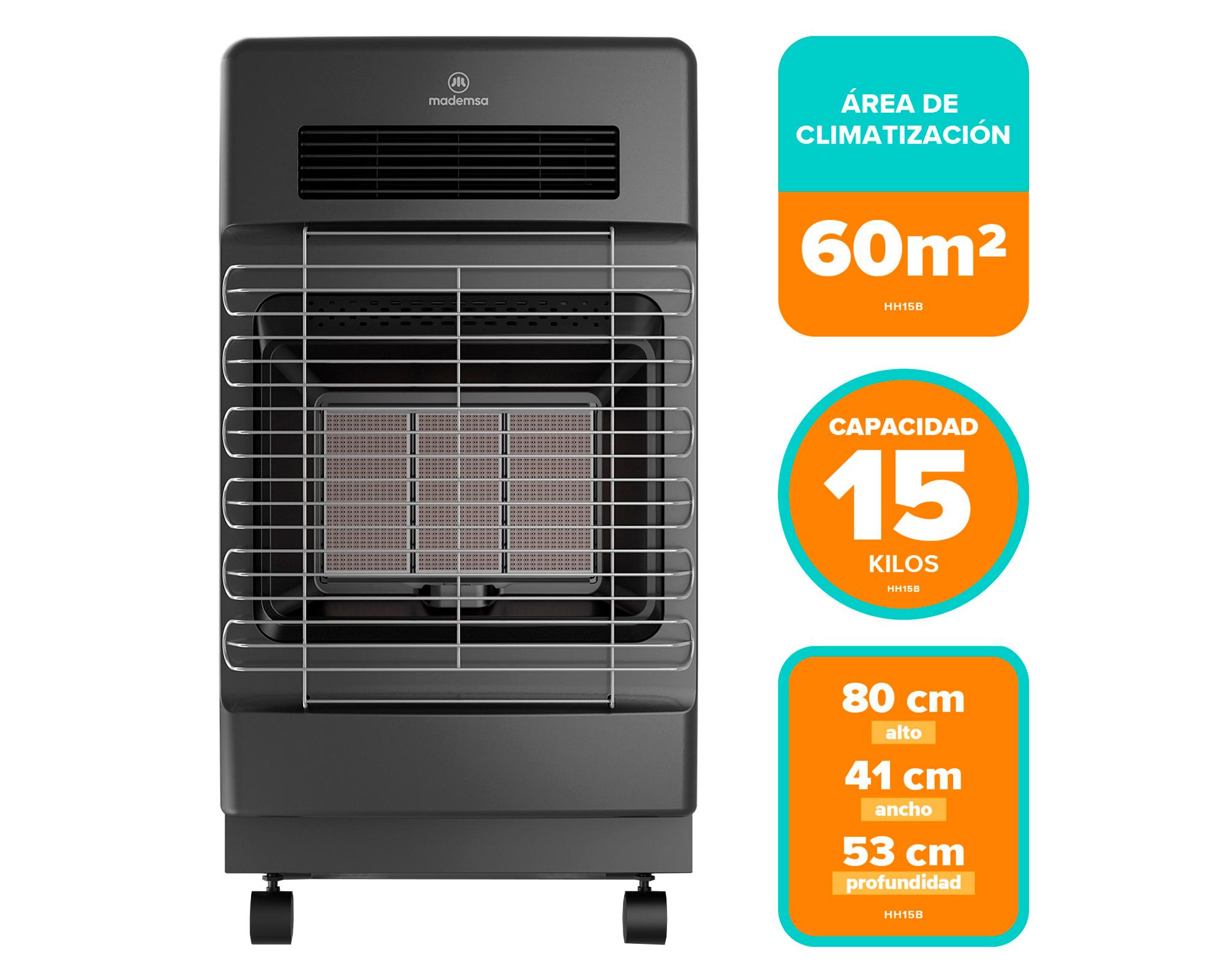 Estufa a gas híbrida HH15B 4.2 kW 15 kg ónix-1