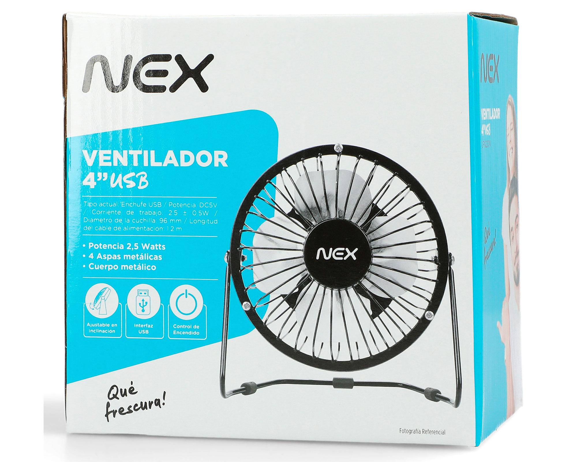 Ventilador USB 4'' negro-4
