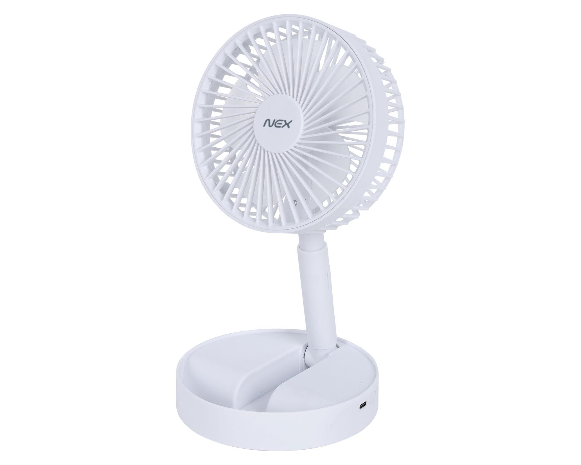 Ventilador portátil plegable blanco-0