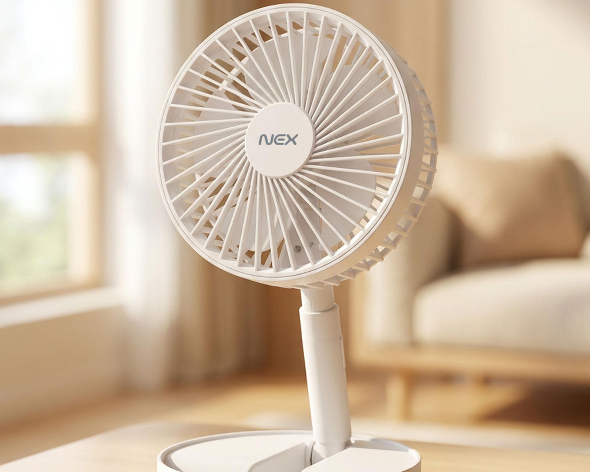 Ventilador portátil plegable blanco-3