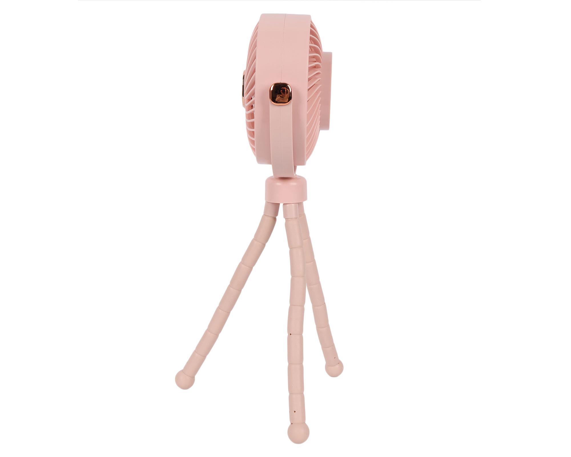 Ventilador portátil pulpo rosa-5