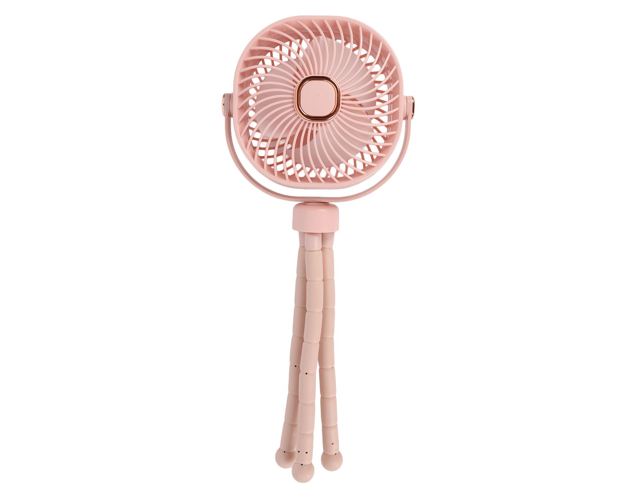 Ventilador portátil pulpo rosa-7