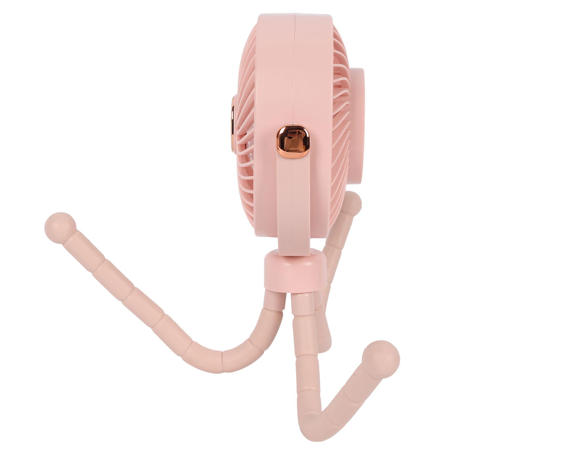 Ventilador portátil pulpo rosa-3