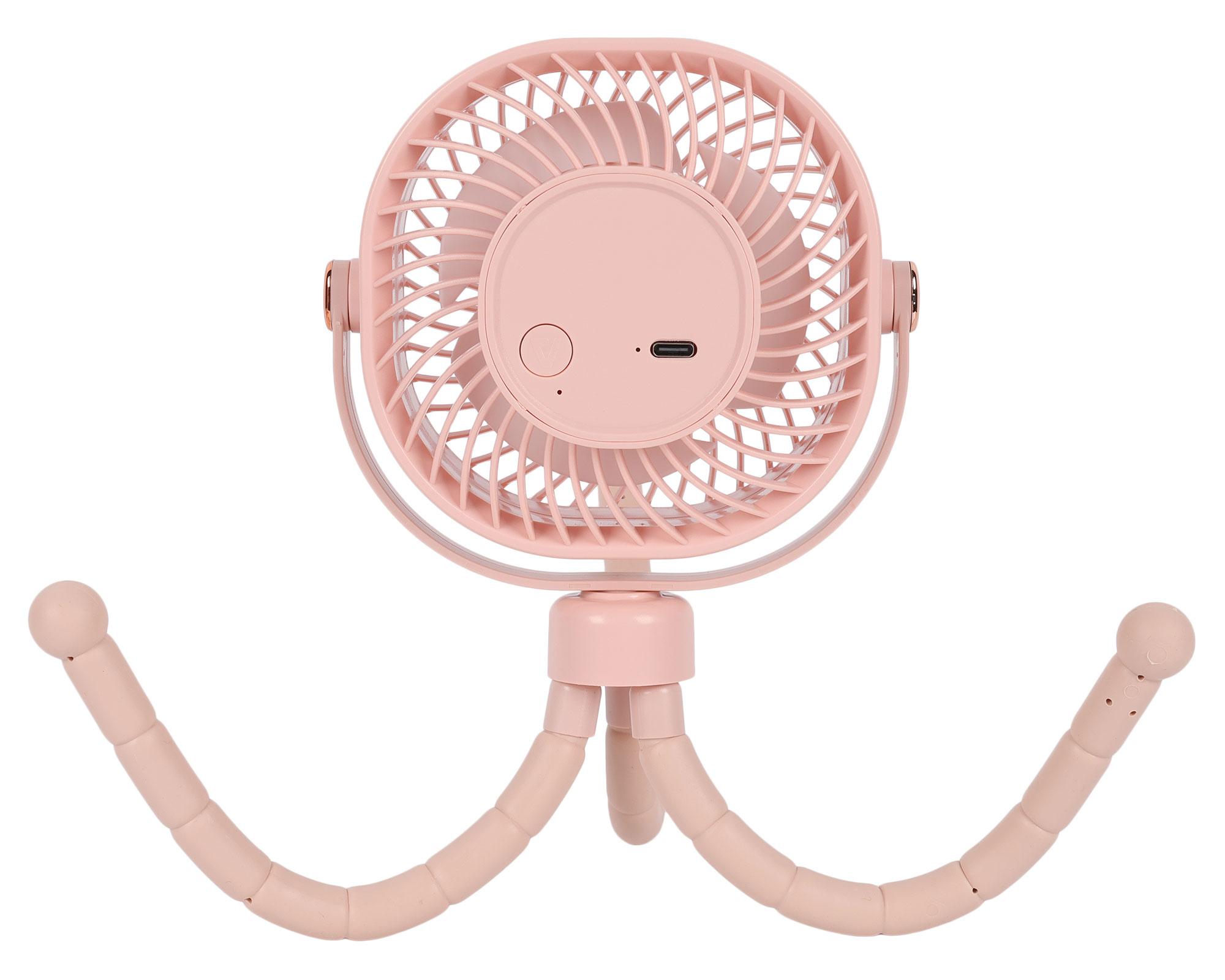Ventilador portátil pulpo rosa-2