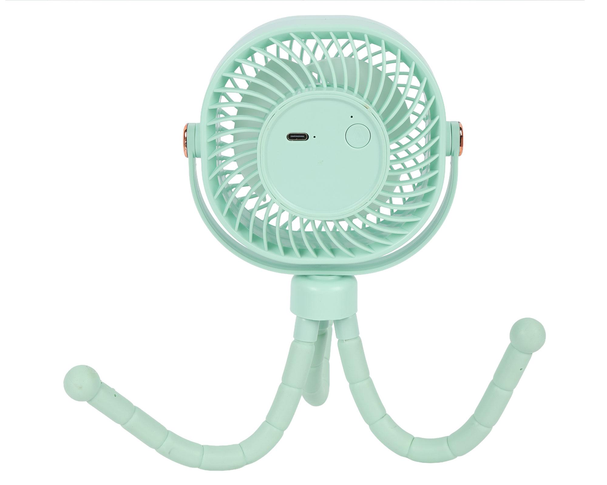 Ventilador portátil pulpo verde-2