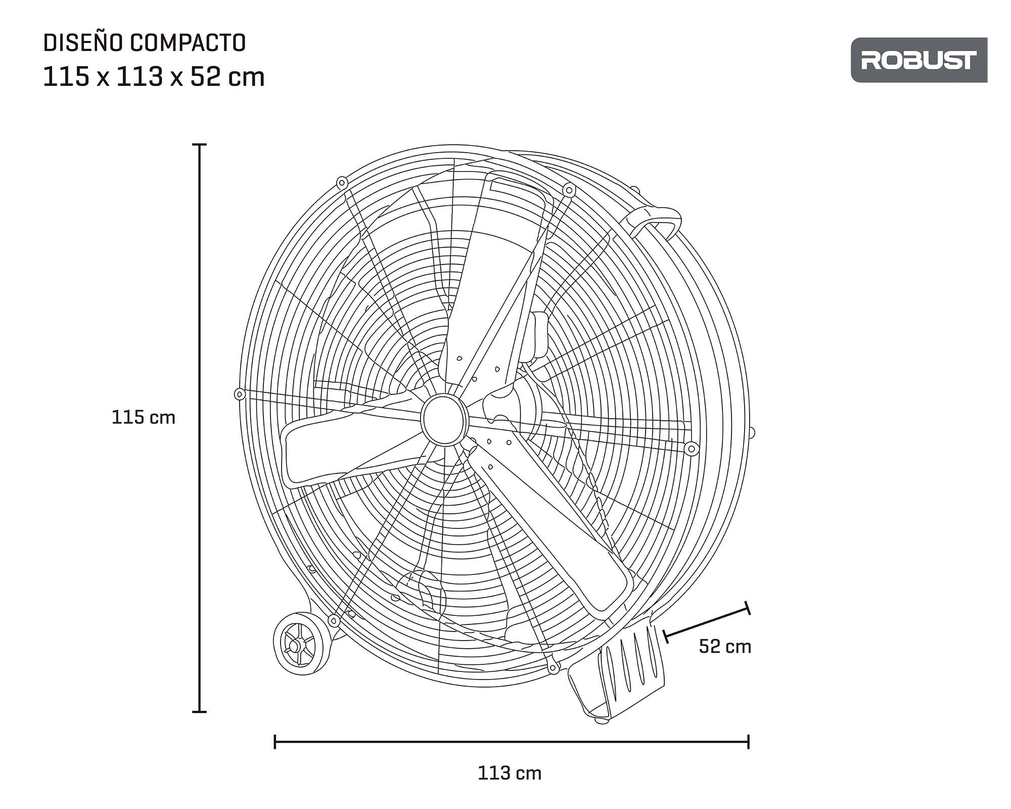 Ventilador industrial 42'' negro-5