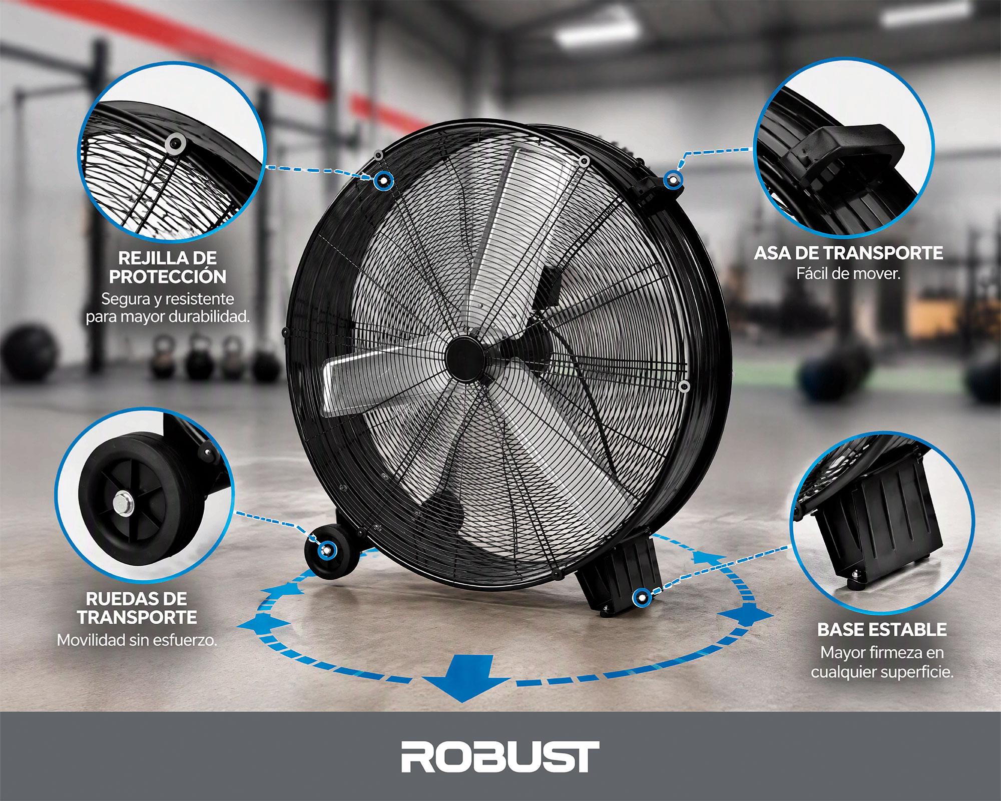 Ventilador industrial 42'' negro-4
