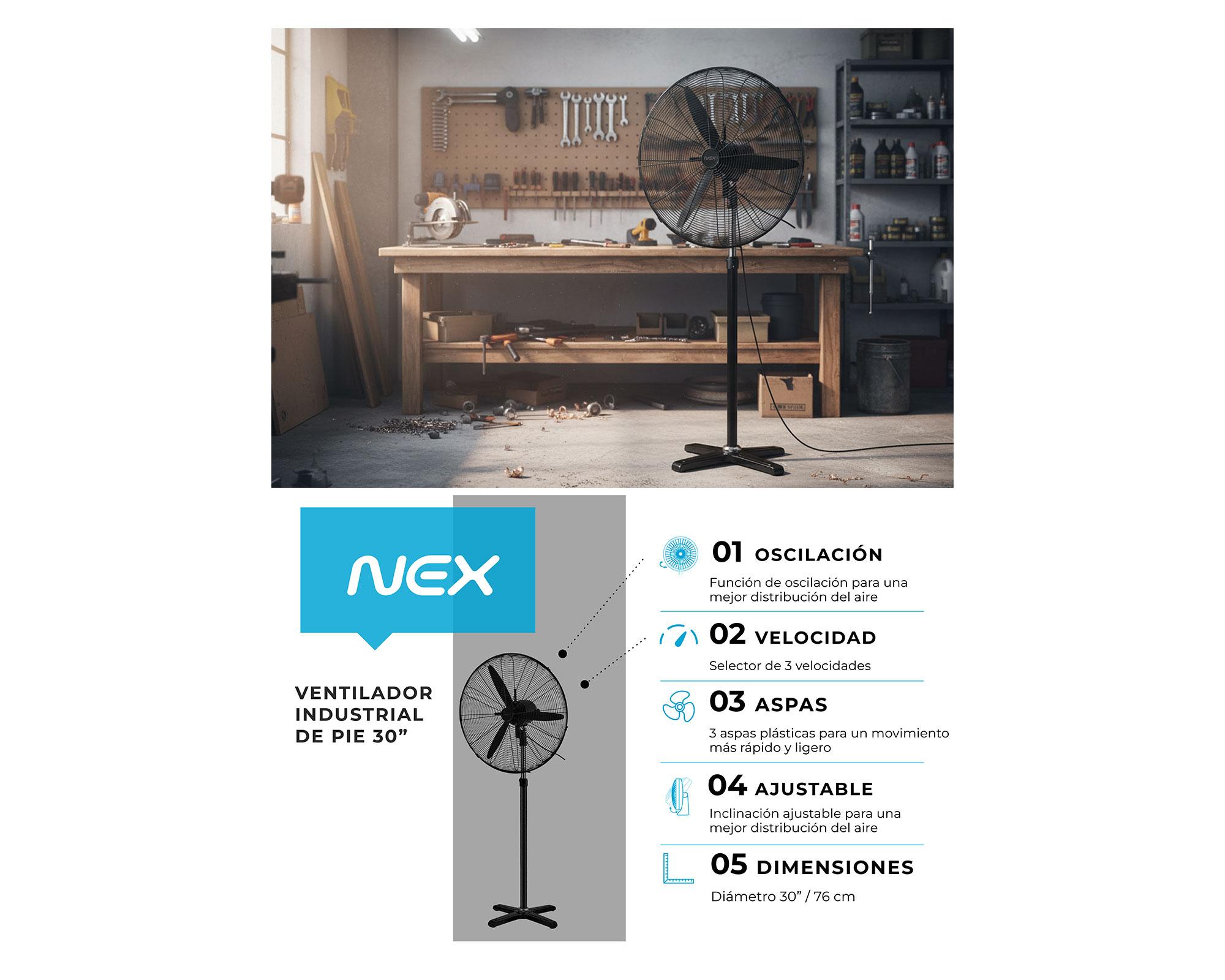 Ventilador pie 30'' INF3010-3