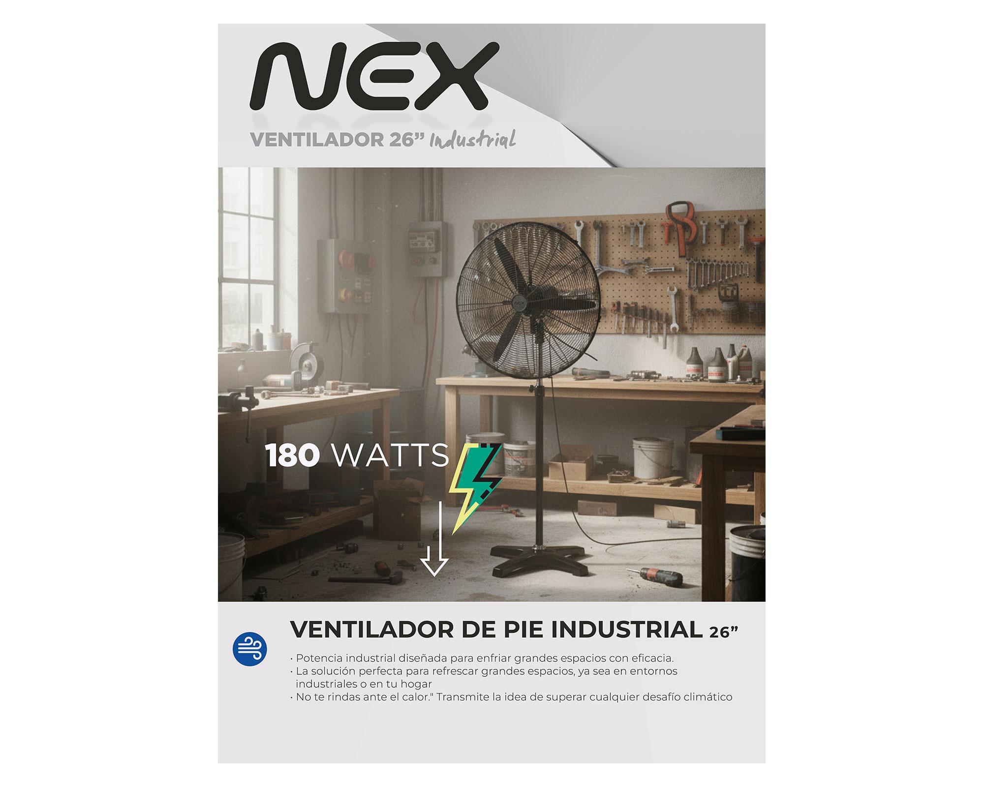 Ventilador pie 180W Industrial 26''-3