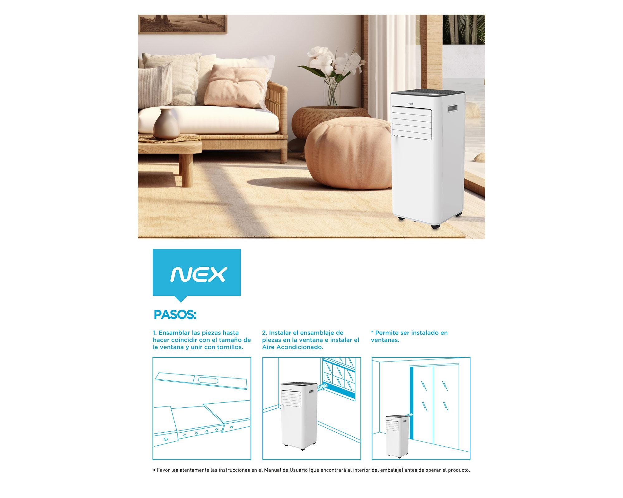 Aire acondicionado portátil Frío/Calor 9000BTU-11