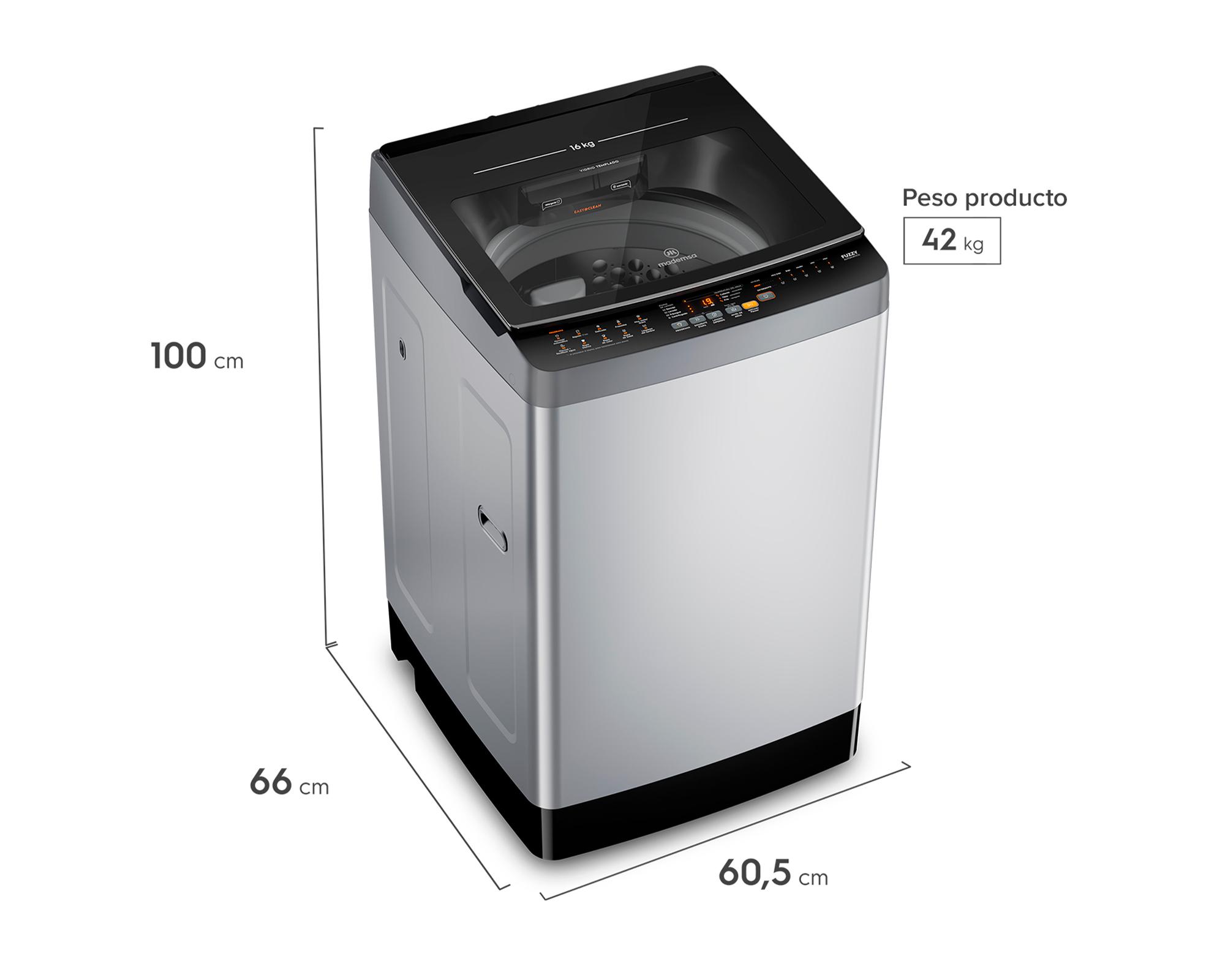 Lavadora automática MDWMT16S carga superior 16 kg silver-3
