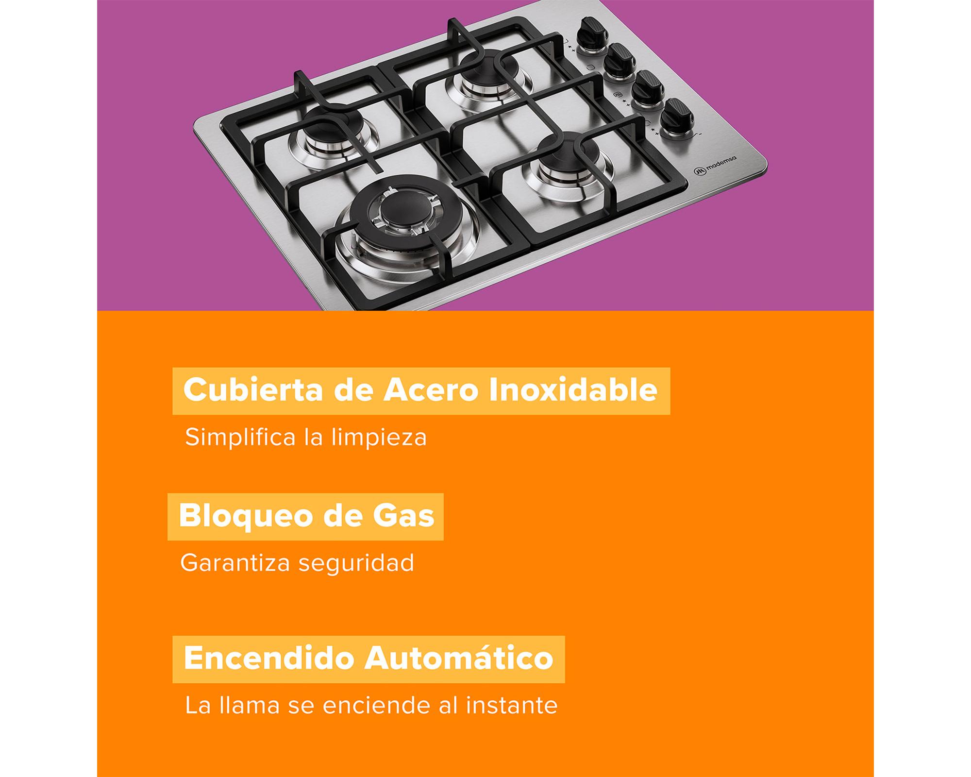 Encimera a gas KM4TX 4 quemadores-2