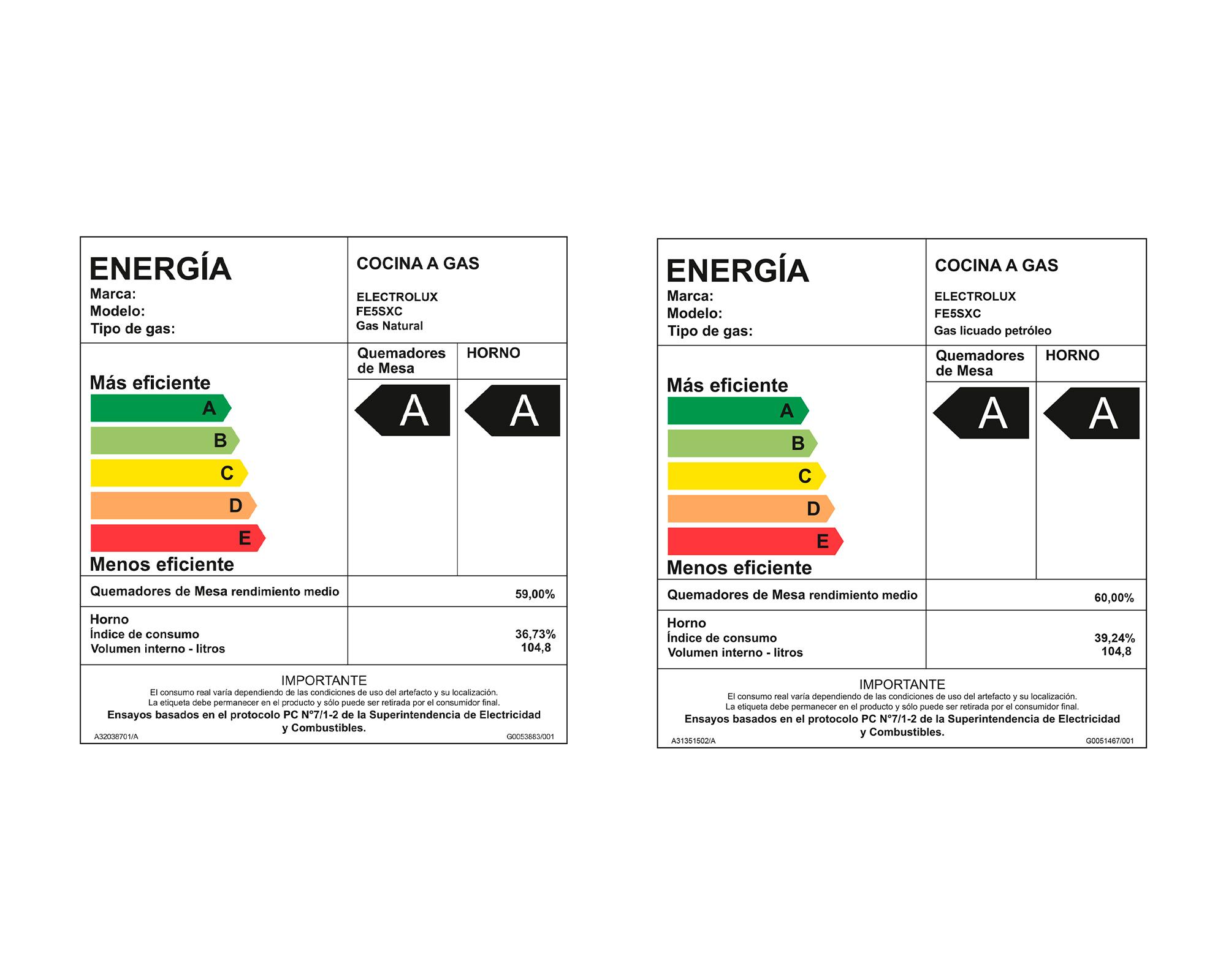 Cocina a gas FE5SXC 5 quemadores-6