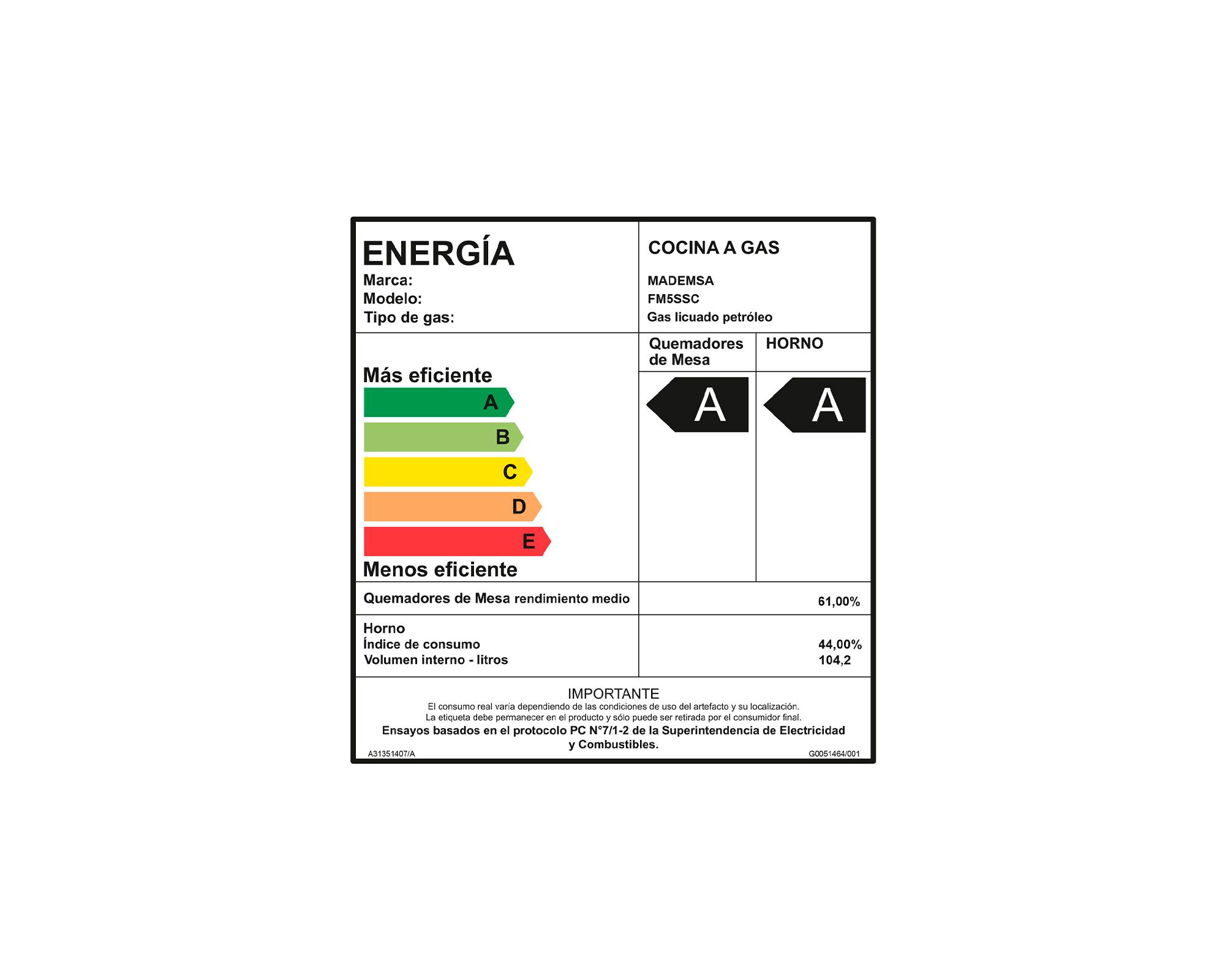 Cocina a gas FM5SSC-7