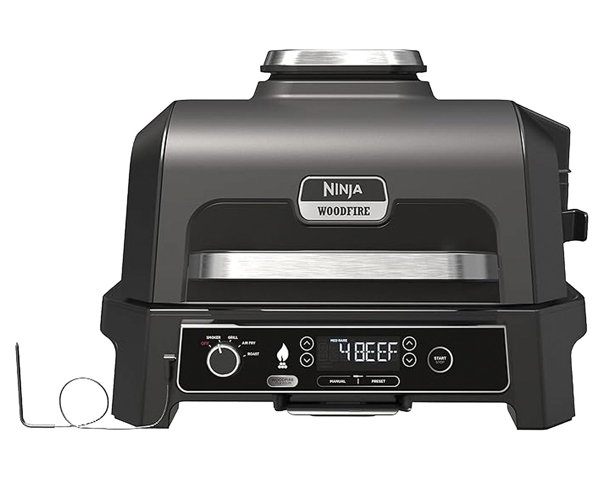 Parrilla eléctrica Woodfire XL Ninja 1700W-0