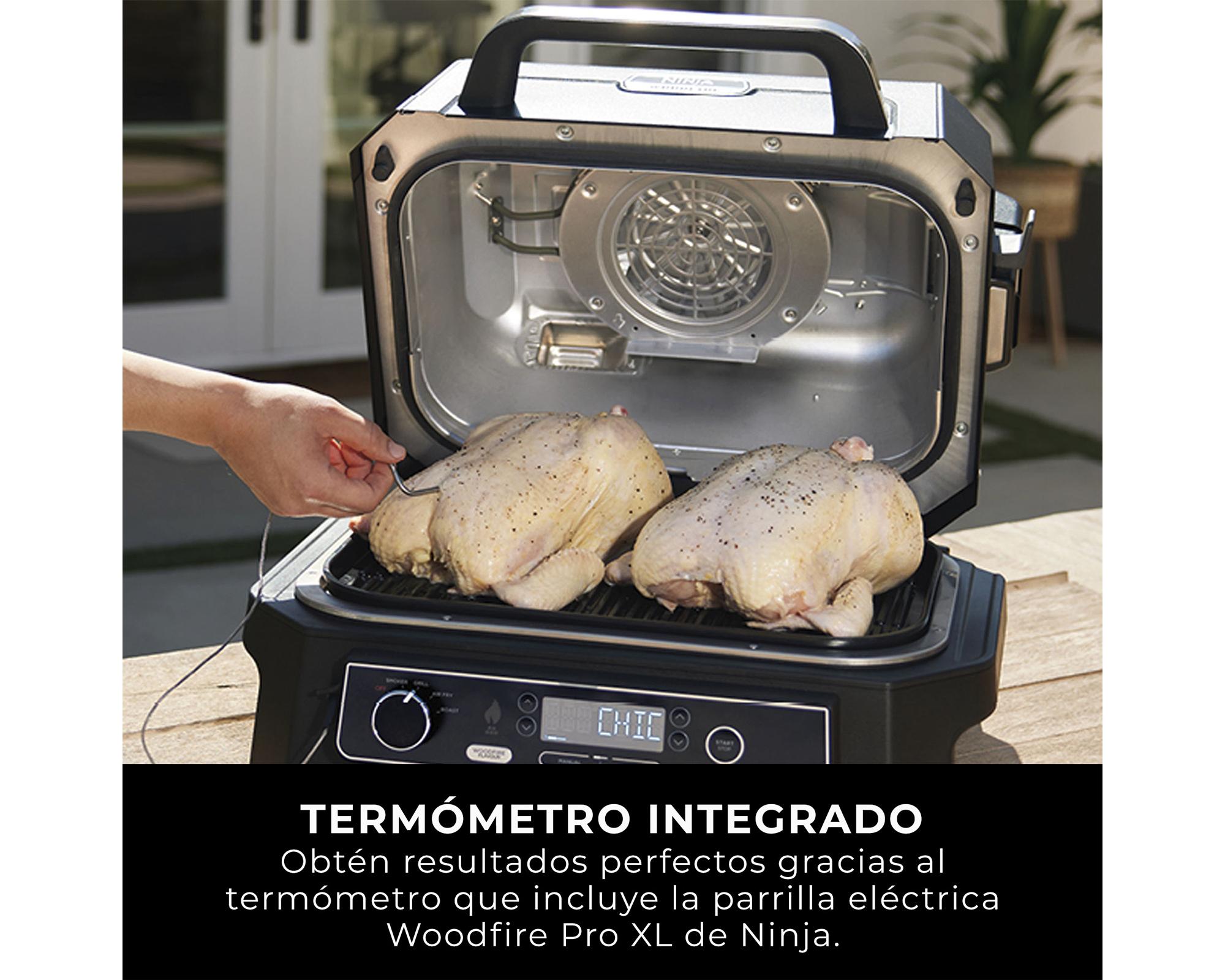 Parrilla eléctrica Woodfire XL Ninja 1700W-3