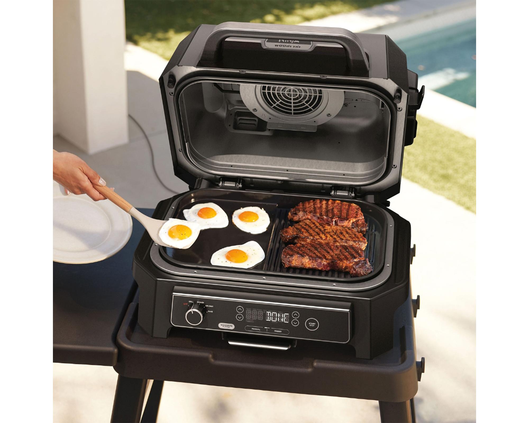 Parrilla eléctrica Woodfire XL Ninja 1700W-7