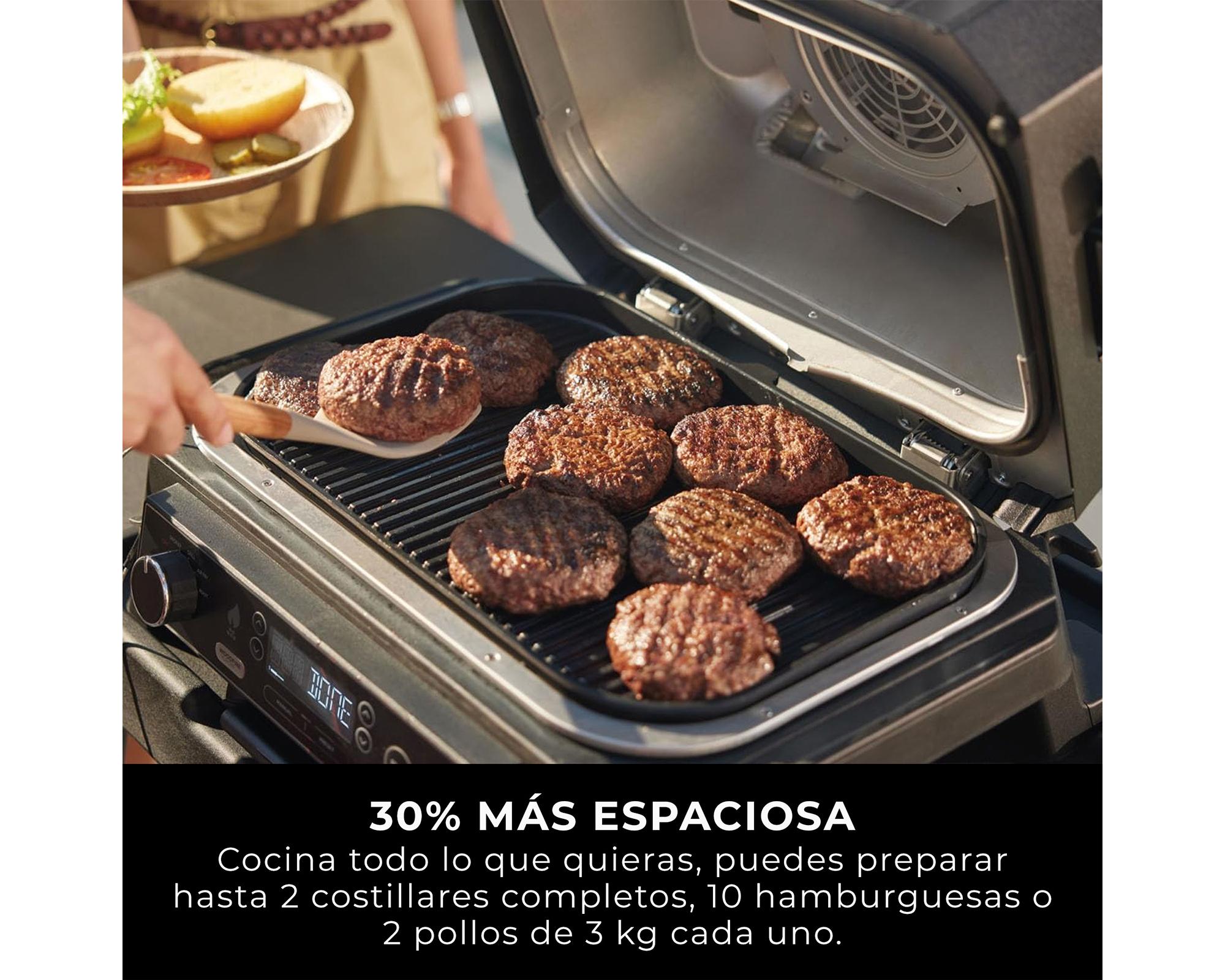 Parrilla eléctrica Woodfire XL Ninja 1700W-4