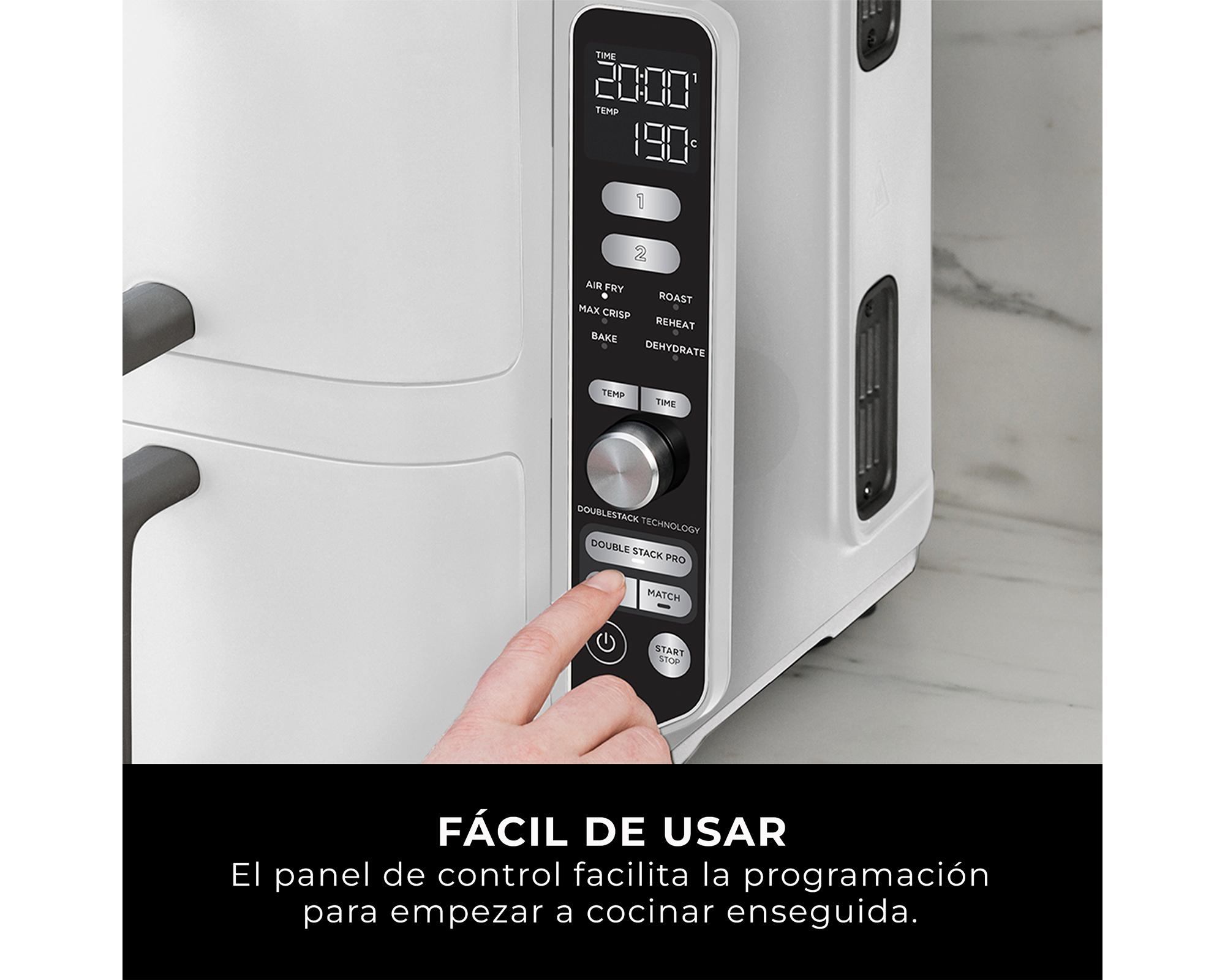 Freidora de aire Double Stack XL blanco 9.5 litros-3