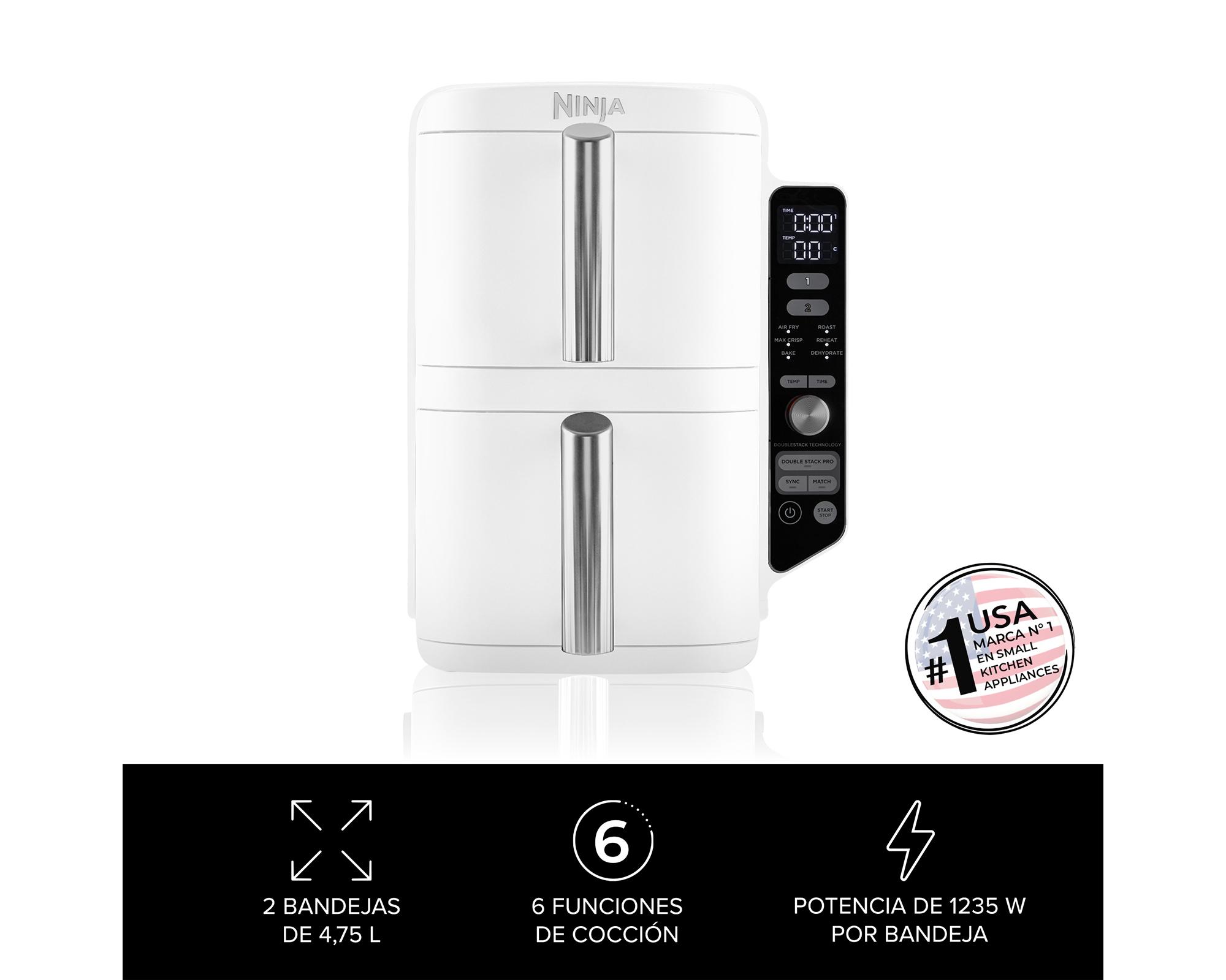 Freidora de aire Double Stack XL blanco 9.5 litros-1