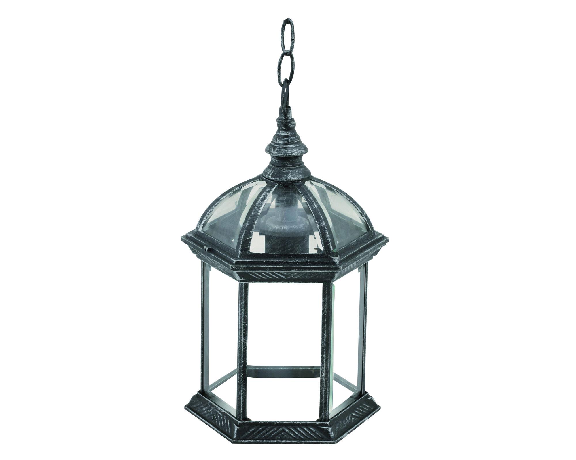 Farol colgar 1L E27 hexágono gris Abitare-2