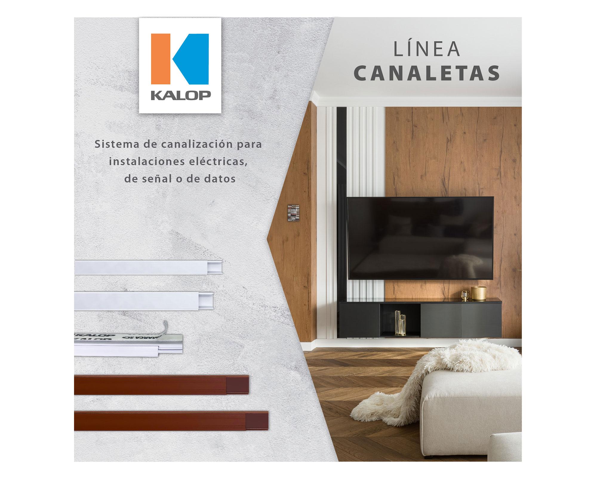 Canaleta 20x10 mm 2 m estándar blanco Kalop-3
