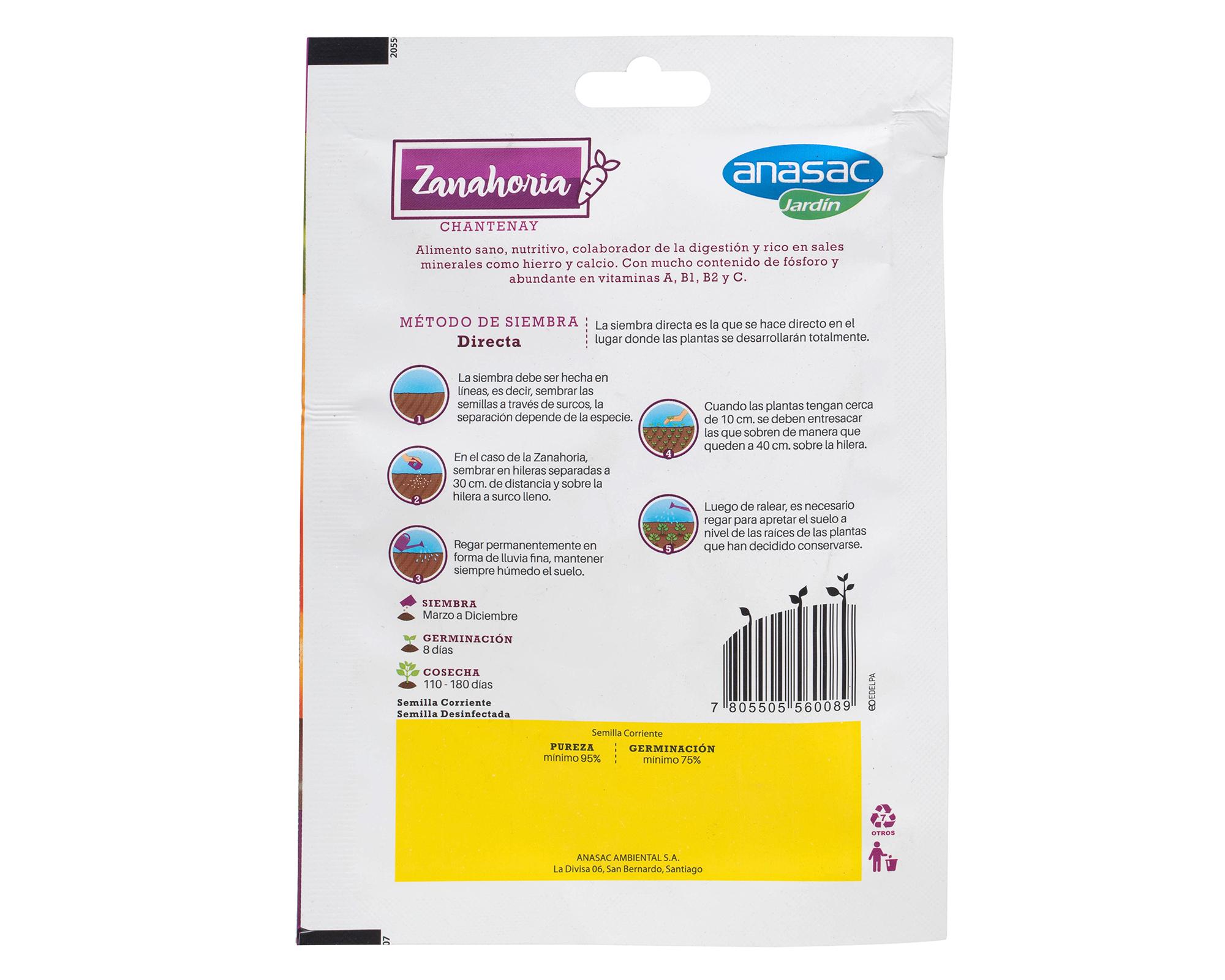 Semillas zanahoria 5 gr Anasac-1