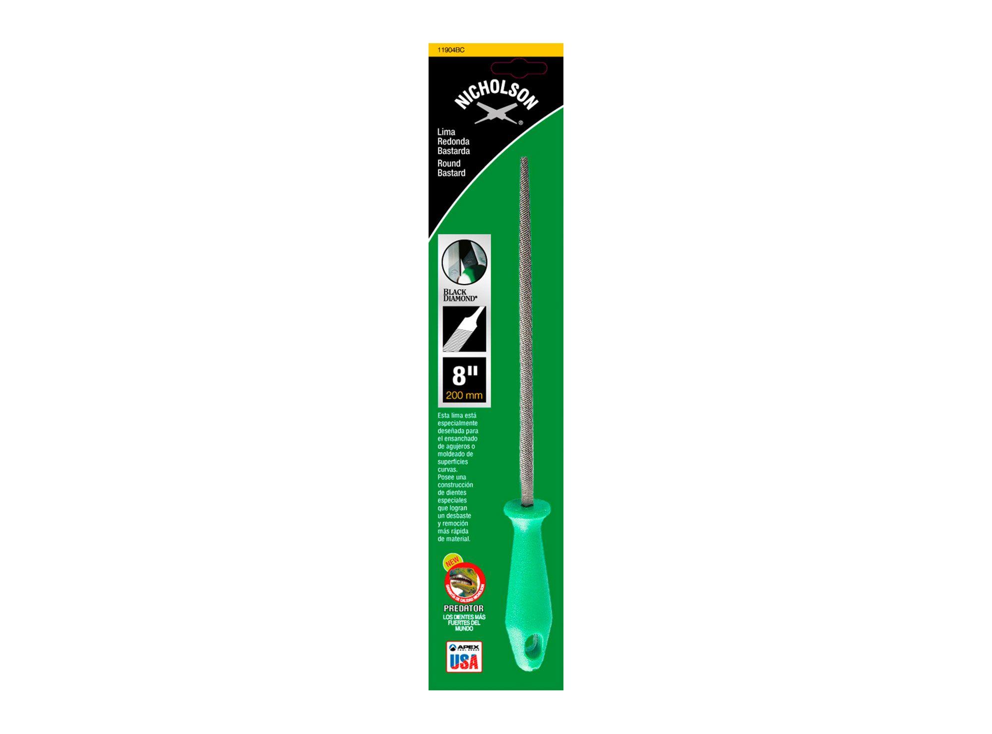 Lima 8'' redonda bastarda Nicholson-3