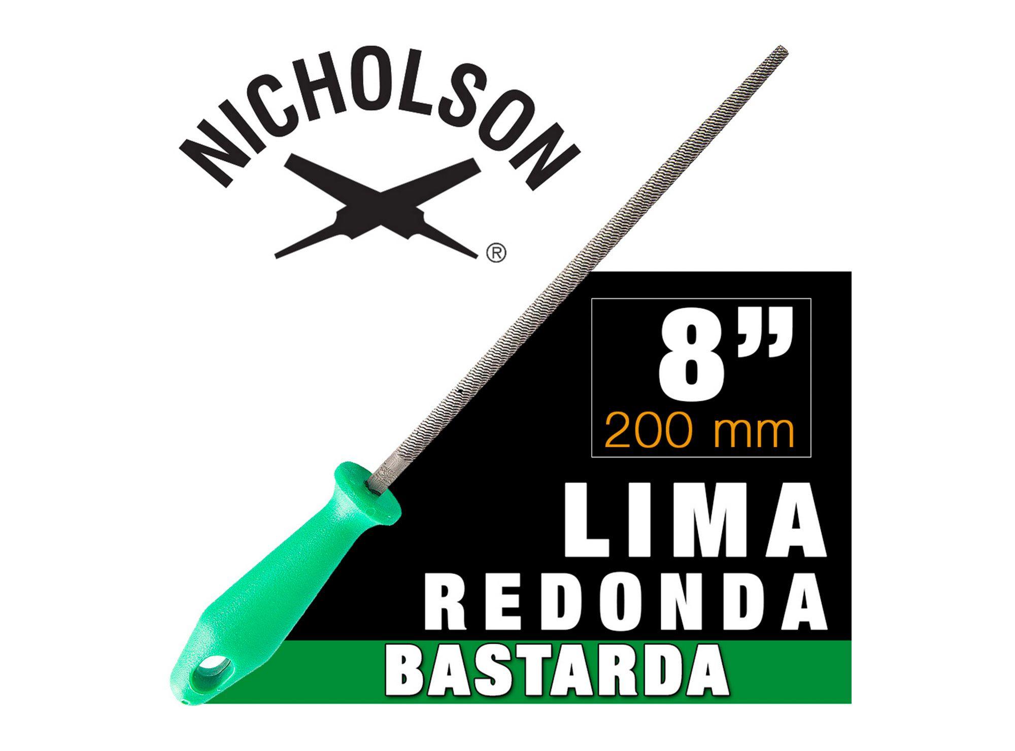Lima 8'' redonda bastarda Nicholson-2