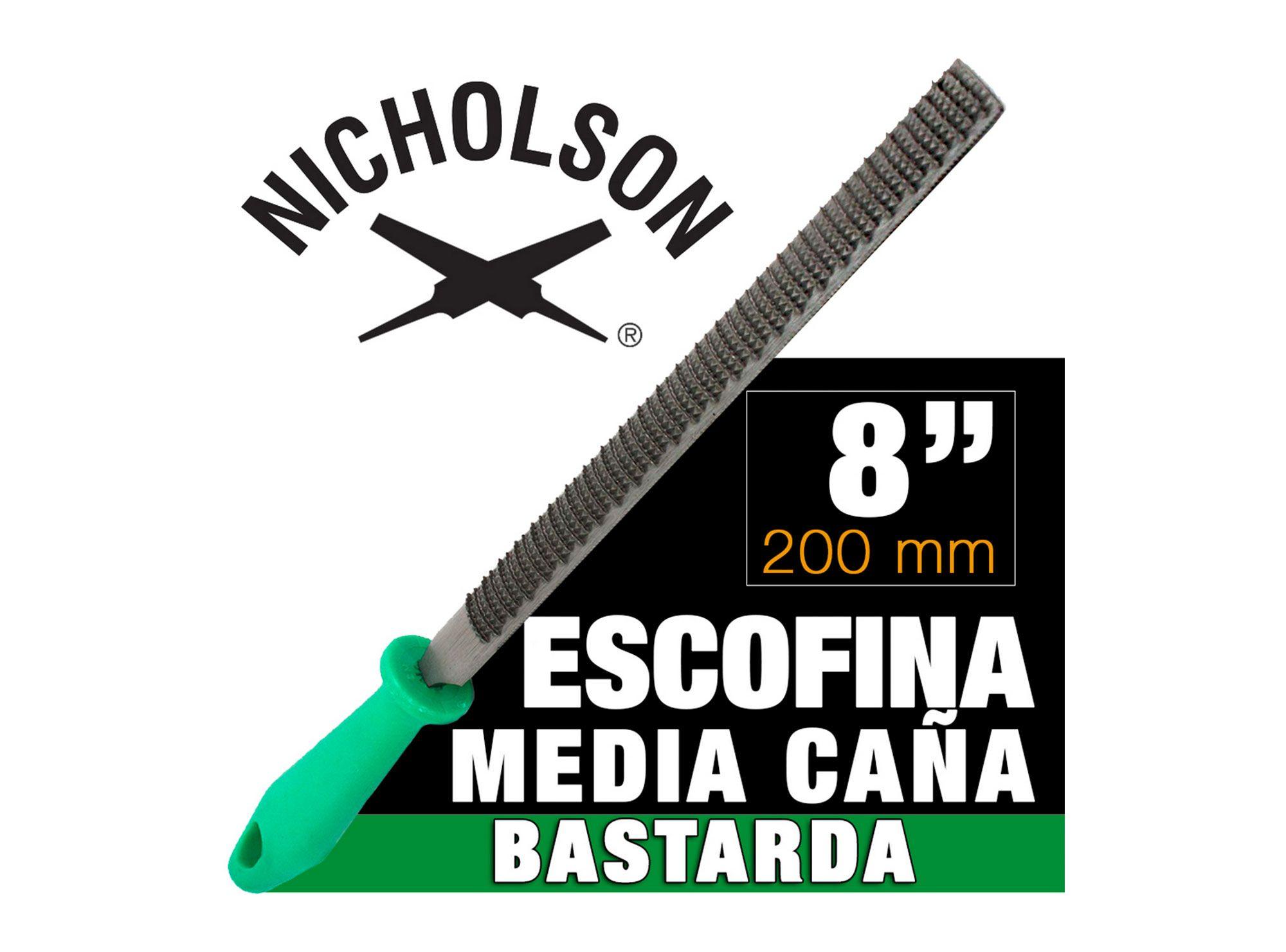 Escofina semi redonda 8'' 19394BC Nicholson-2