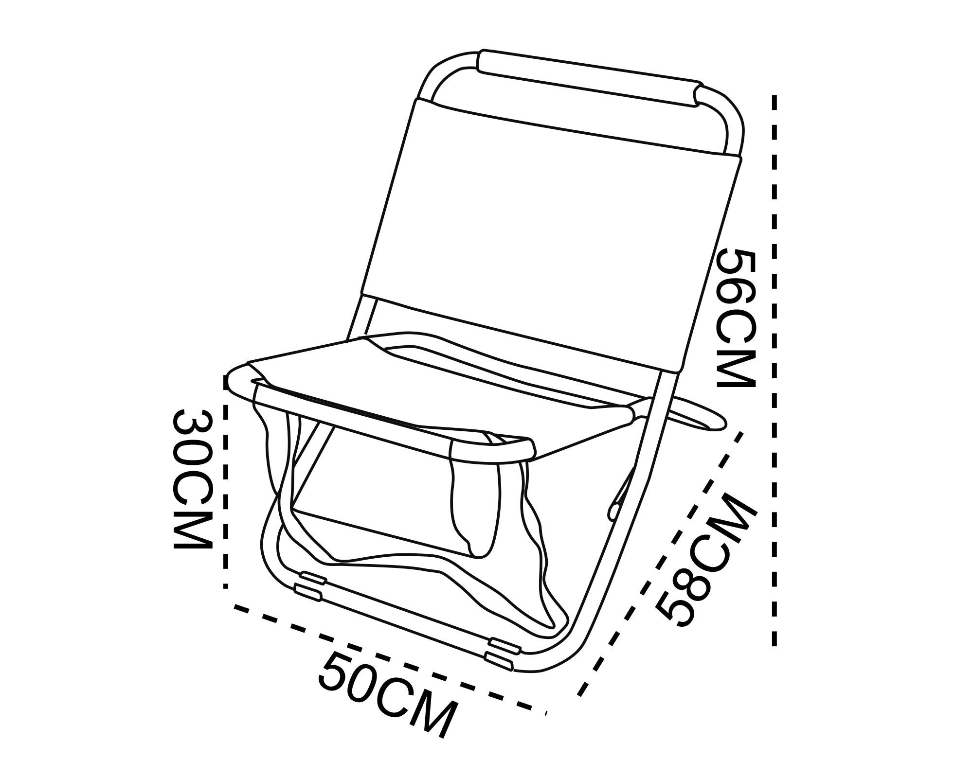 Silla plegable Arena estuche azul Outzen-3