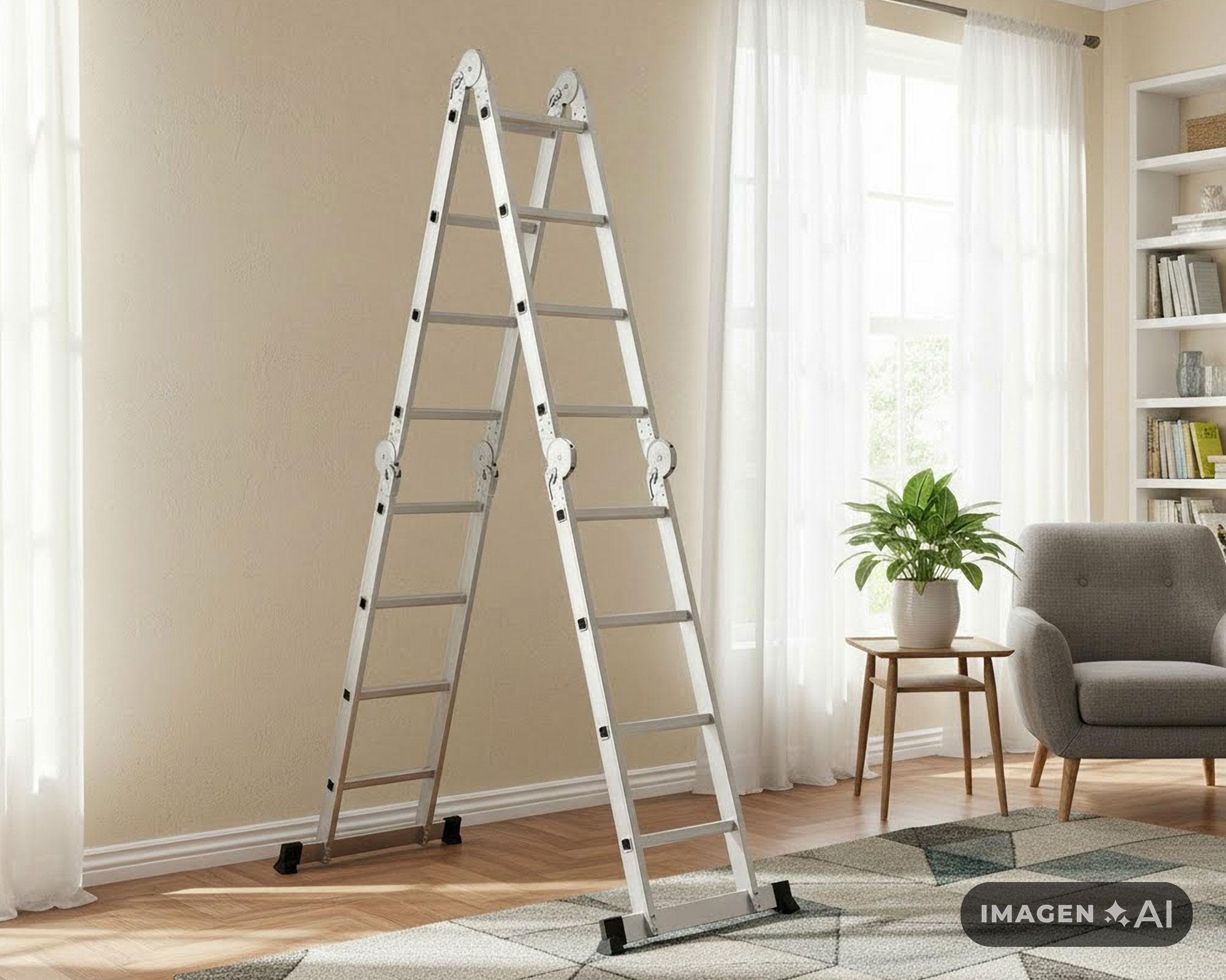 Escalera alto 4.71 m 16 peldaños multipropósito Wrk Work-3