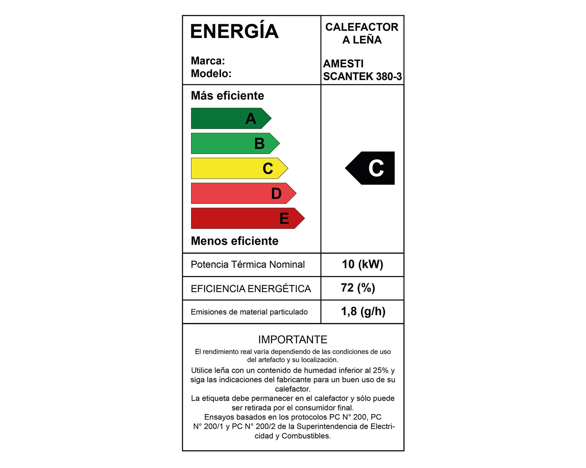 Estufa leña 10000W Scantek 380 gris-5