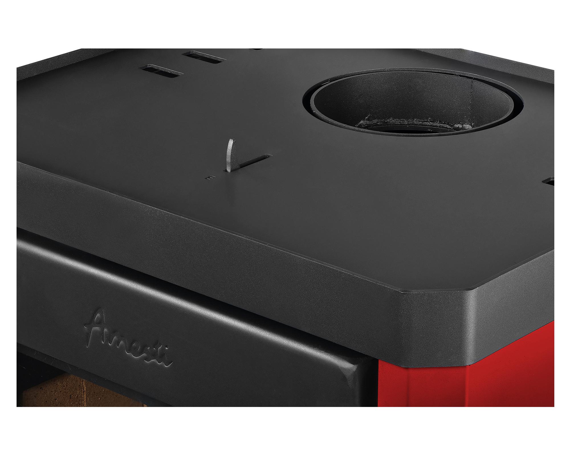 Estufa leña 10000W Classic 400 rojo-2