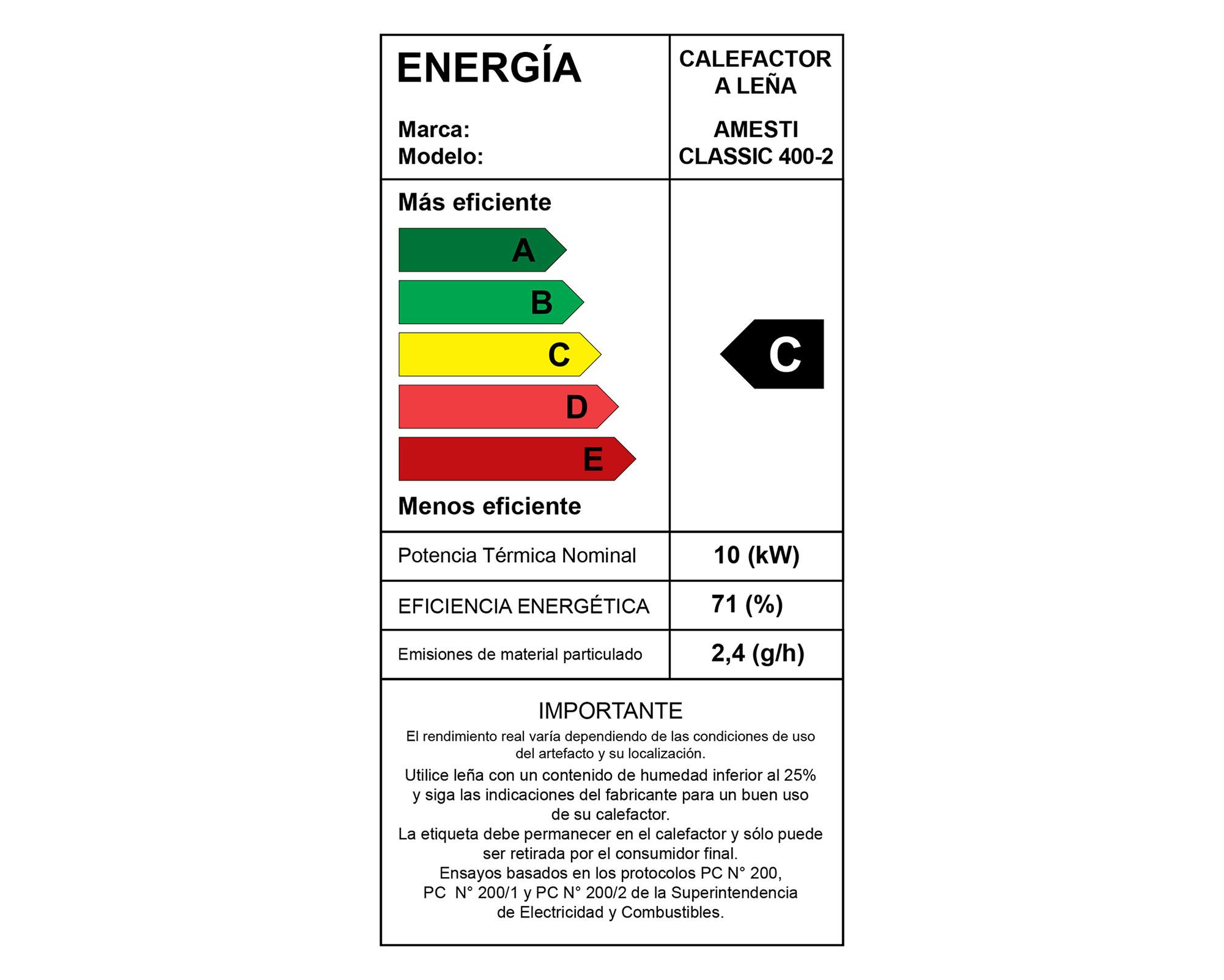 Estufa leña 10000W Classic 400 rojo-7