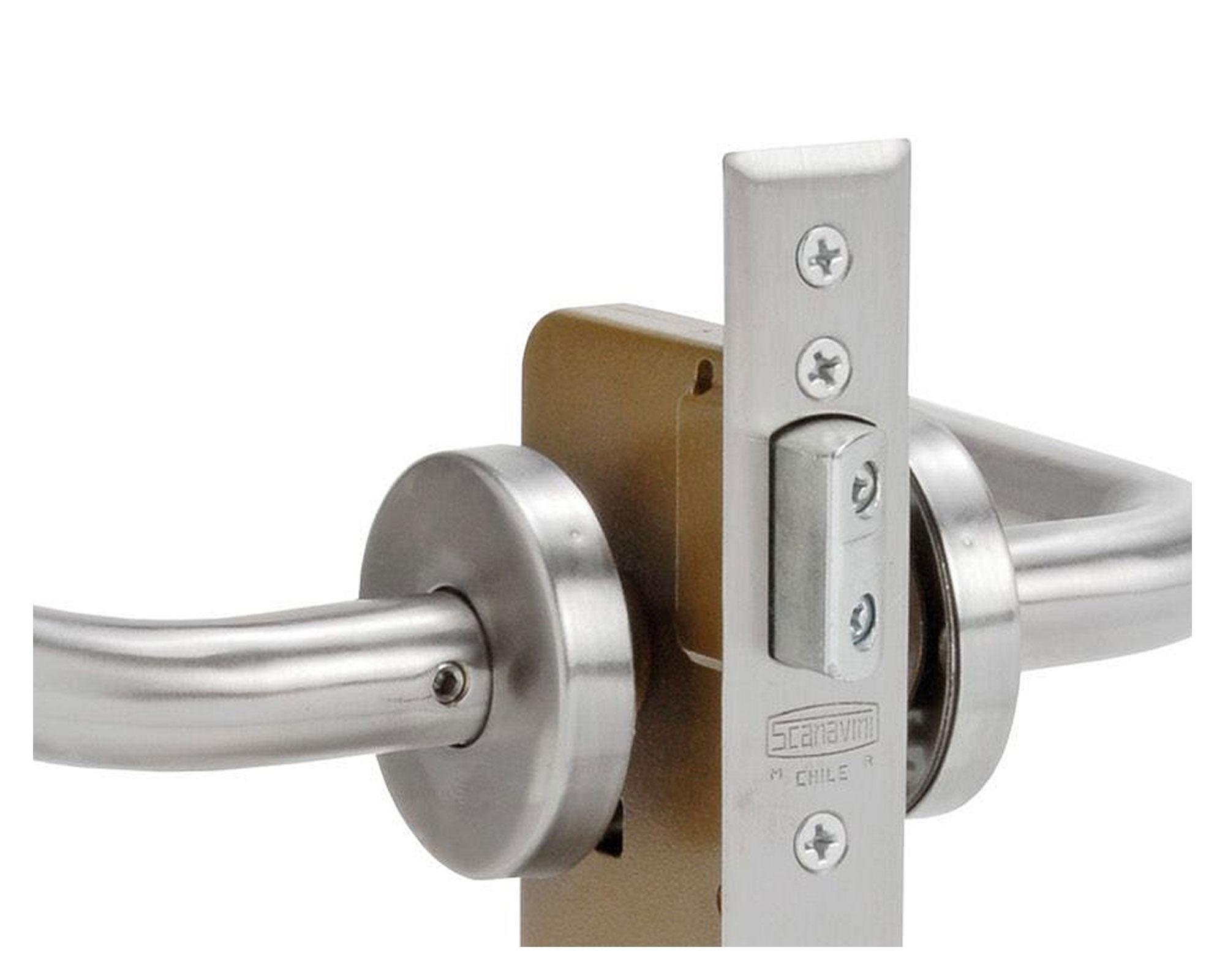 Cerradura embutida manilla dormitorio plata 1040-960L Scanavini-2