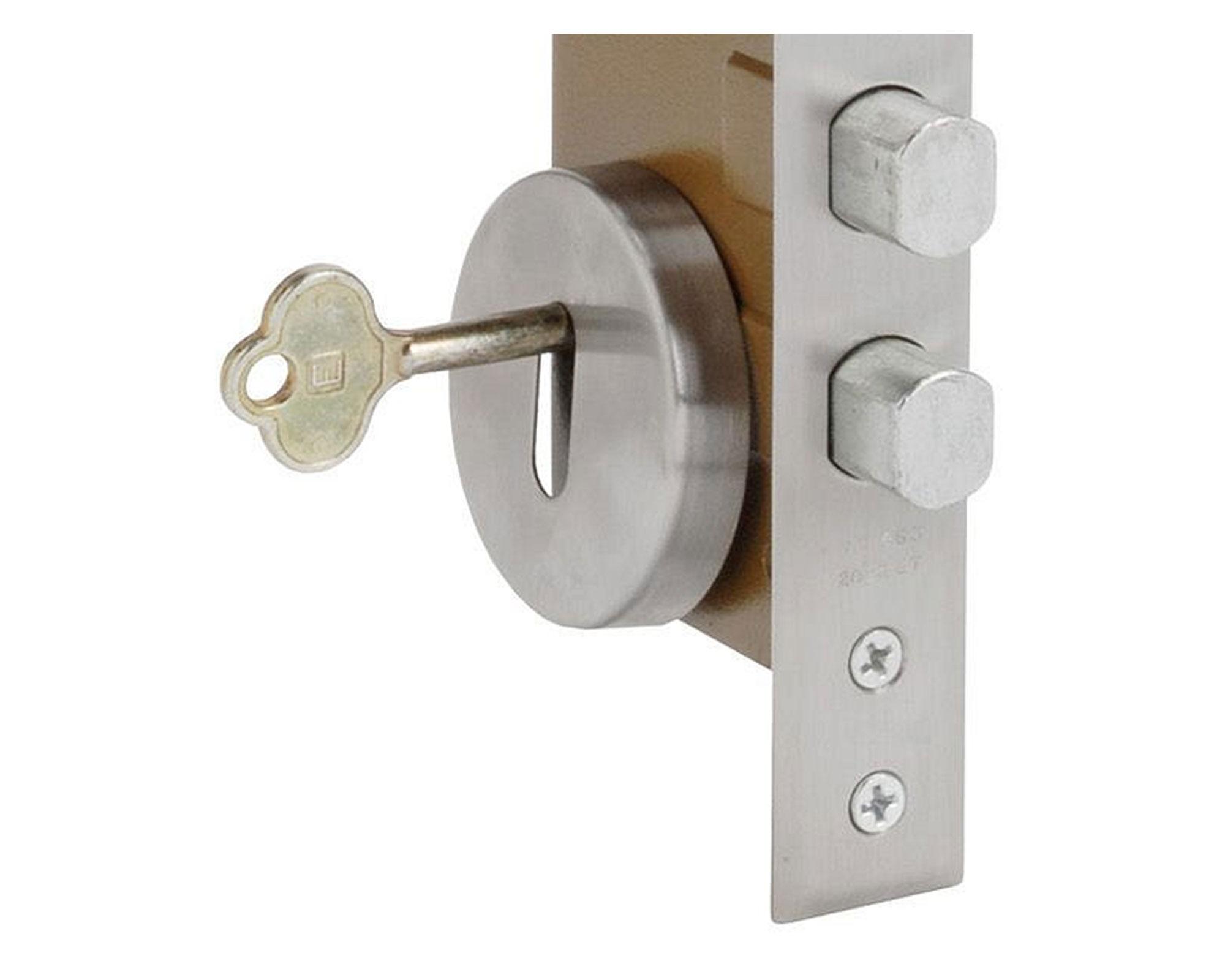 Cerradura embutida manilla dormitorio plata 1040-960L Scanavini-1