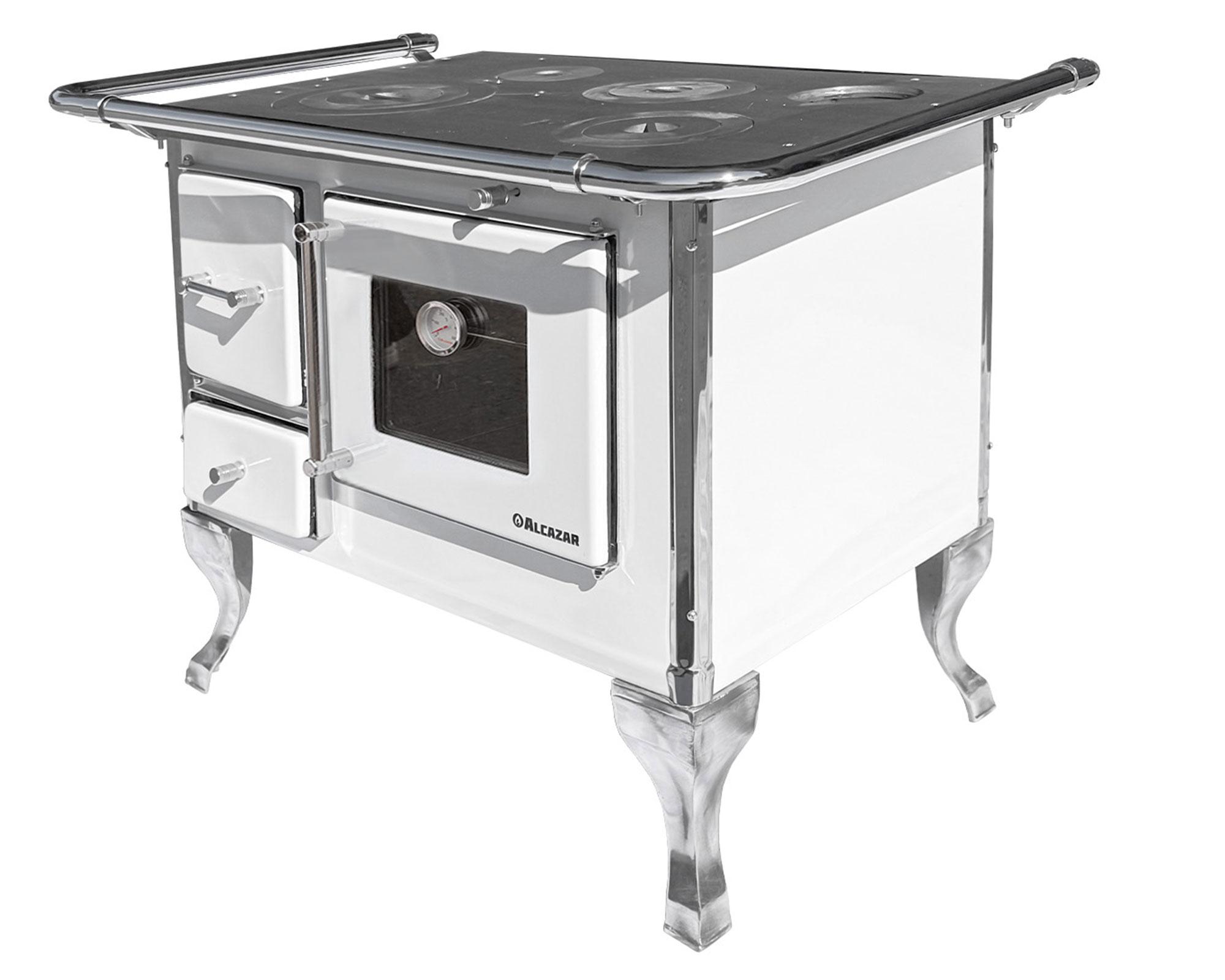 Cocina a leña Villarica 70 blanca-2