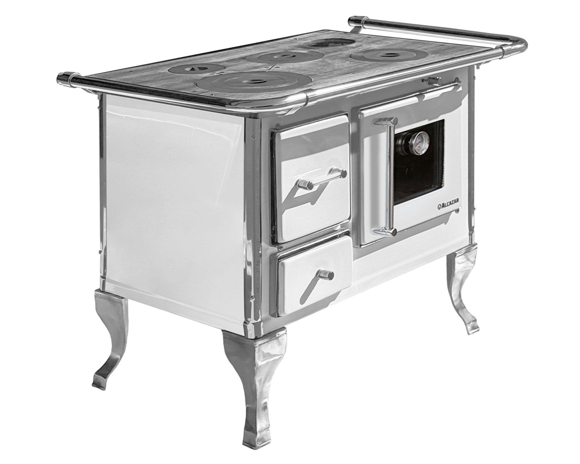 Cocina a leña Villarica 70 blanca-1