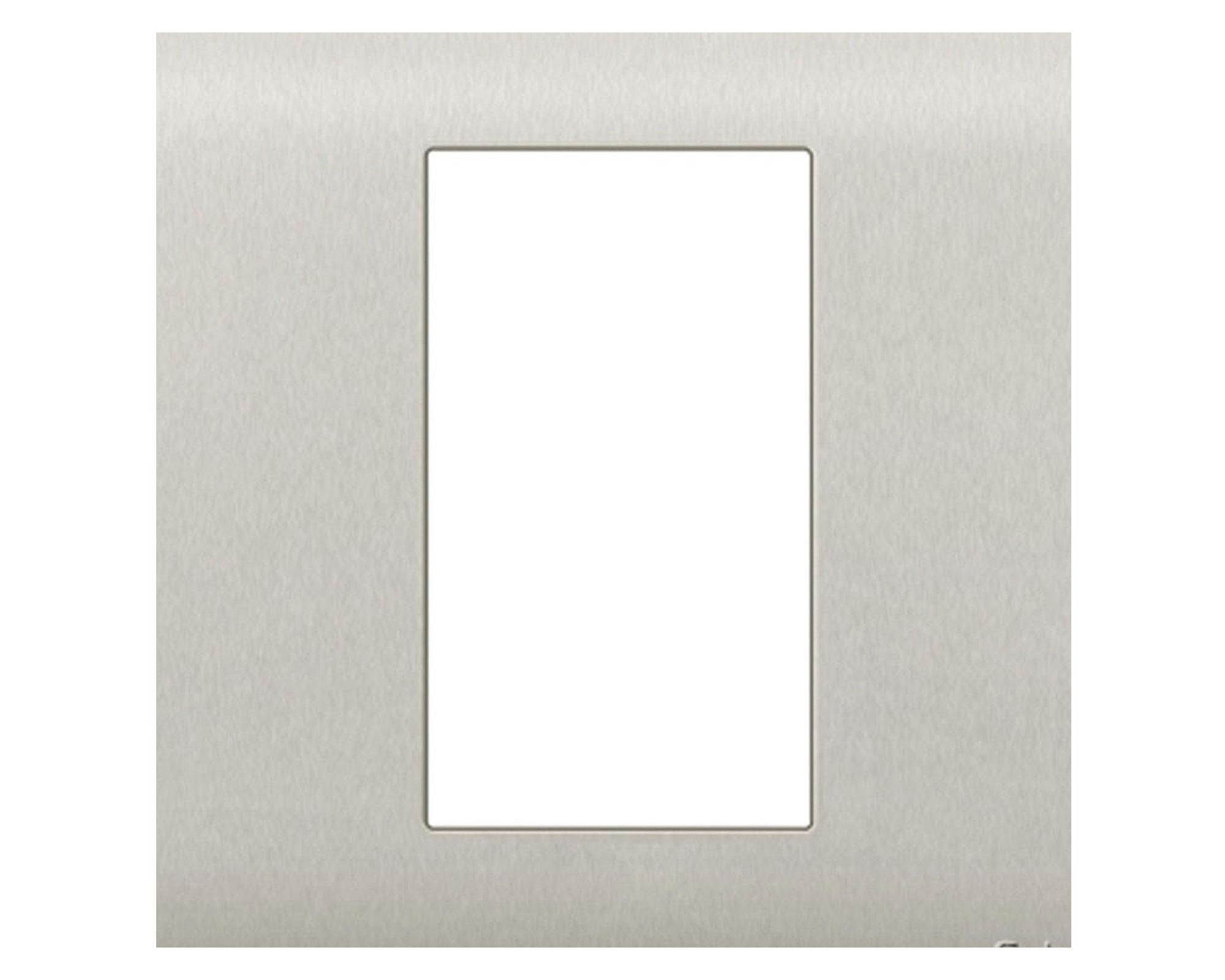 Placa simple iridium  champagne 1 mod Schneider-2